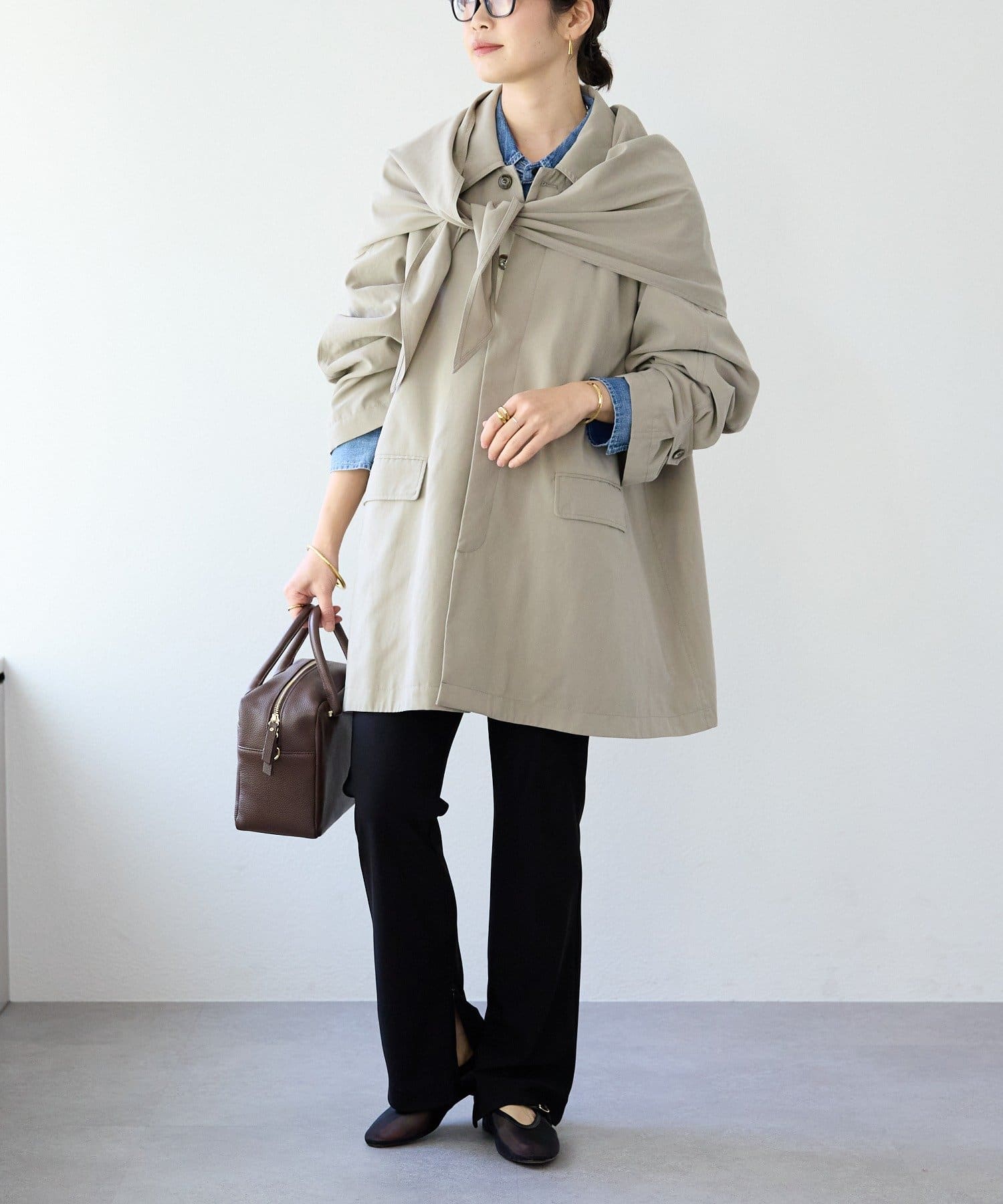 RIVE DROITE(リヴドロワ) 予約【RIMH（リムエイチ）】ショルダーパッドロングシャツ