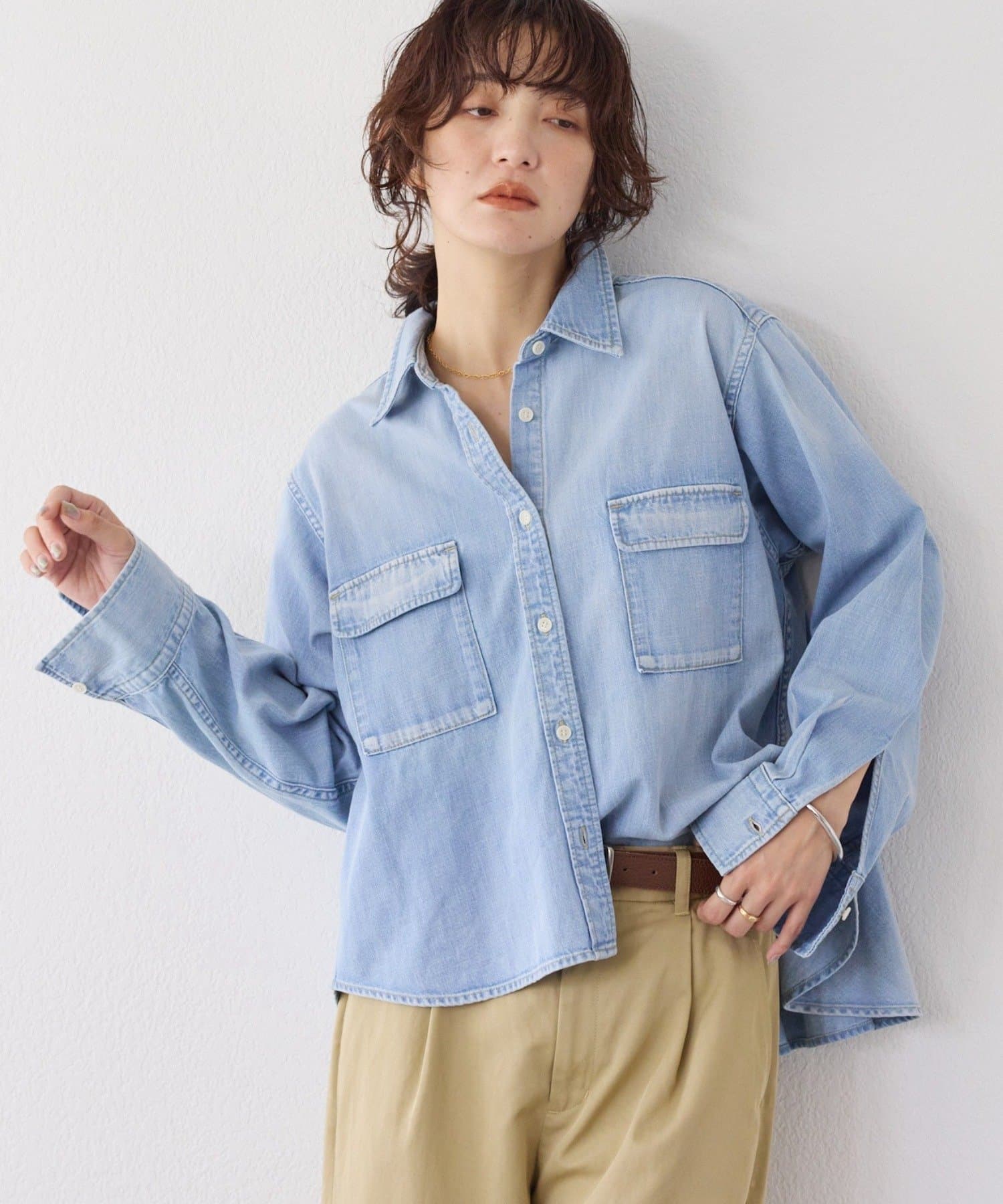 RIVE DROITE(リヴドロワ) 予約【RIMH（リムエイチ）】バックフレアショートシャツ/1月下旬お届け予定