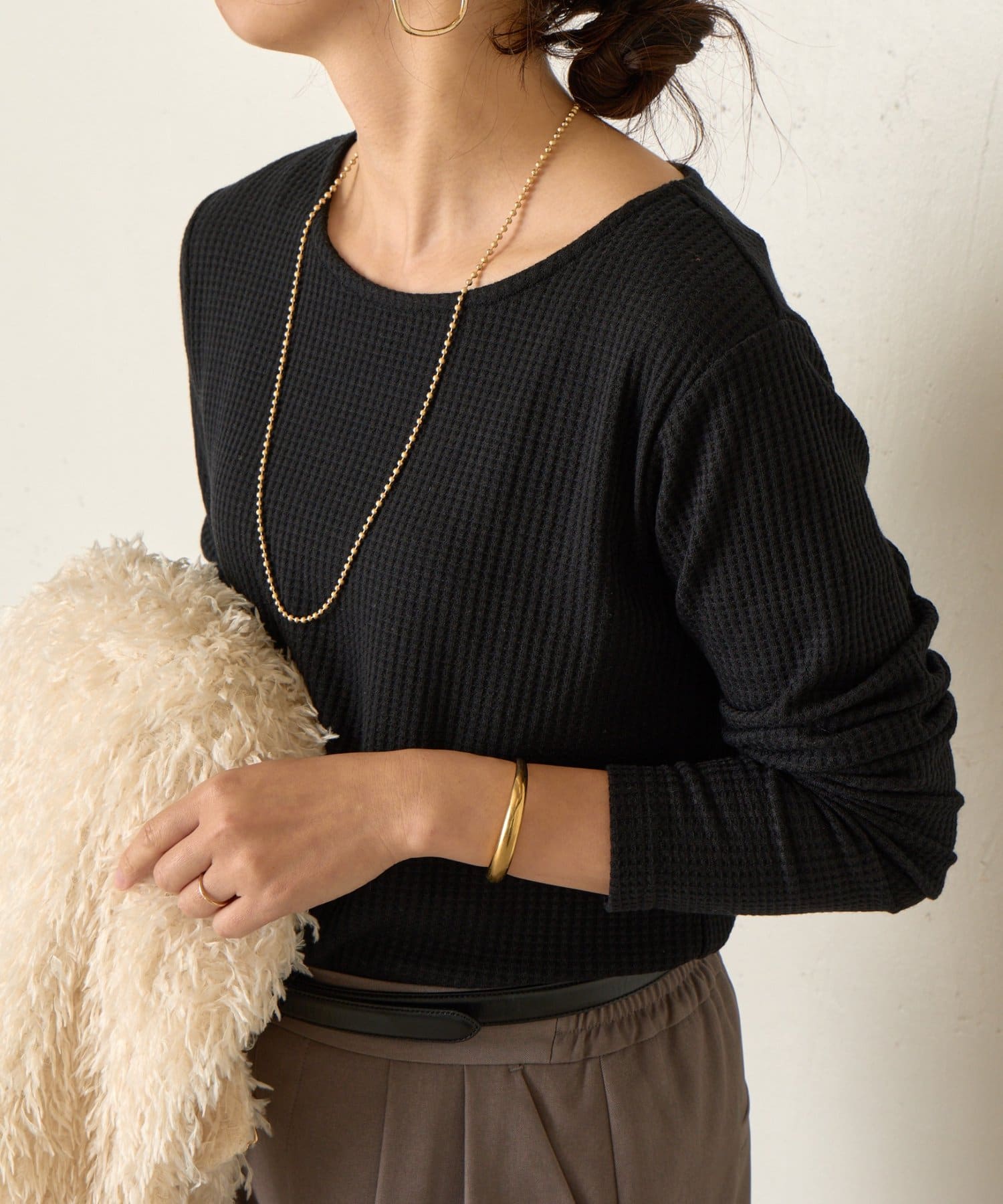 Jena　espace merveilleux(ジェナ　エスパスメルヴェイユ) ワッフルプルオーバー