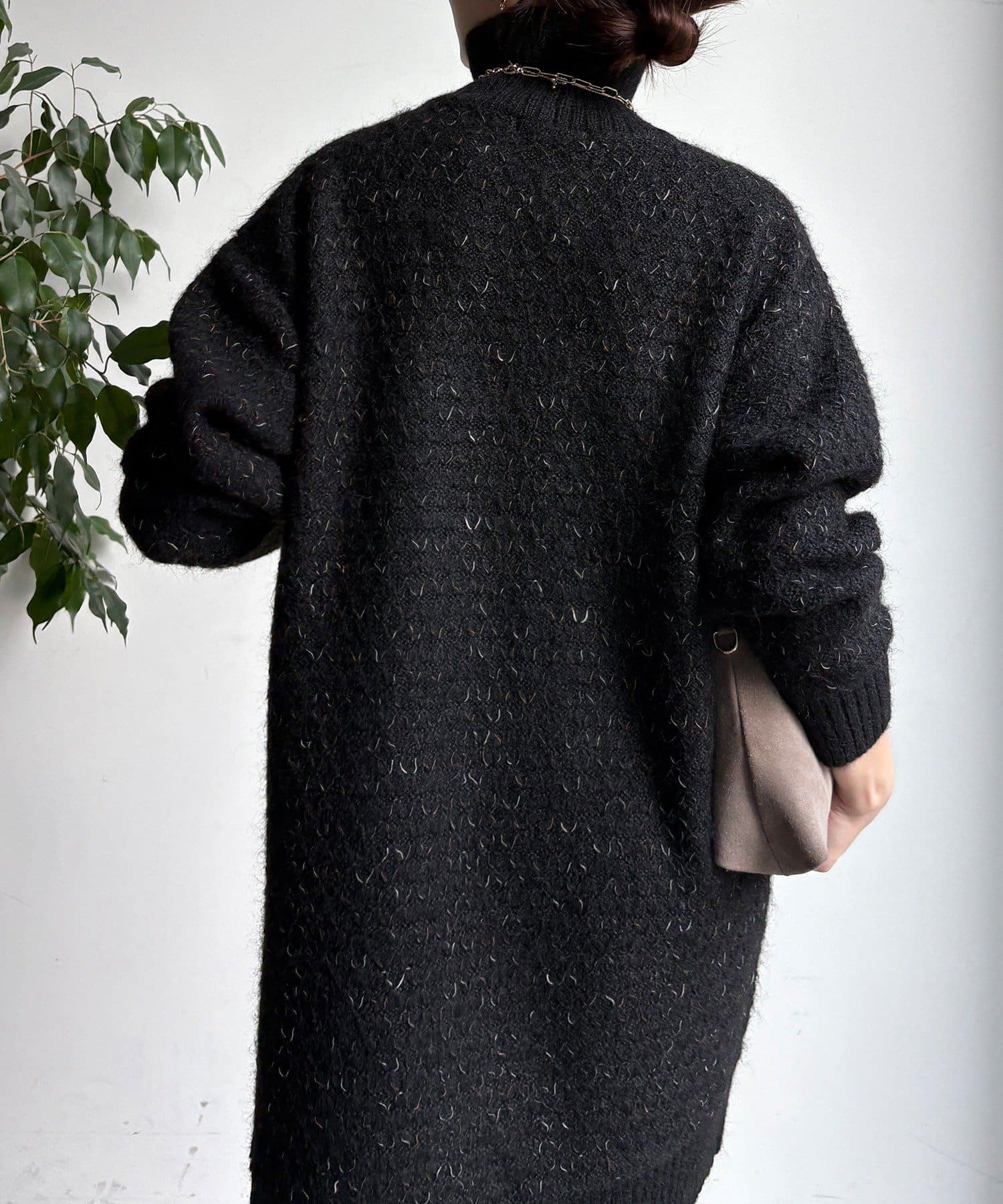 DOUDOU(ドゥドゥ) 【WEB限定】クロス編みタートルチュニック