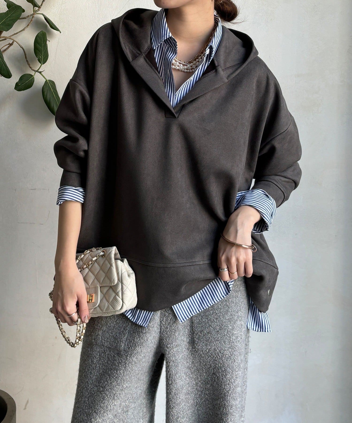 DOUDOU(ドゥドゥ) 【WEB限定】オーバーサイズフーディー