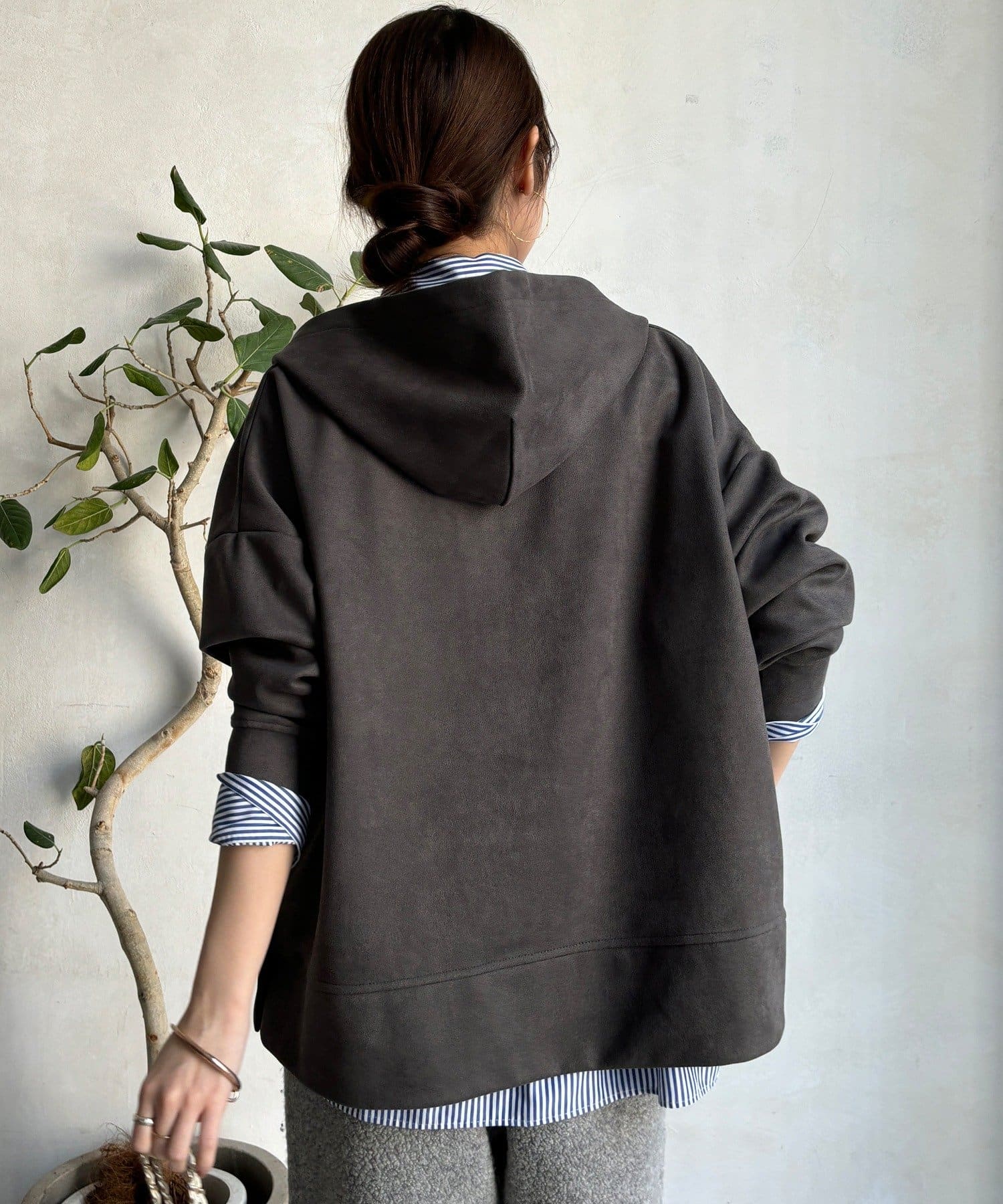 DOUDOU(ドゥドゥ) 【WEB限定】オーバーサイズフーディー