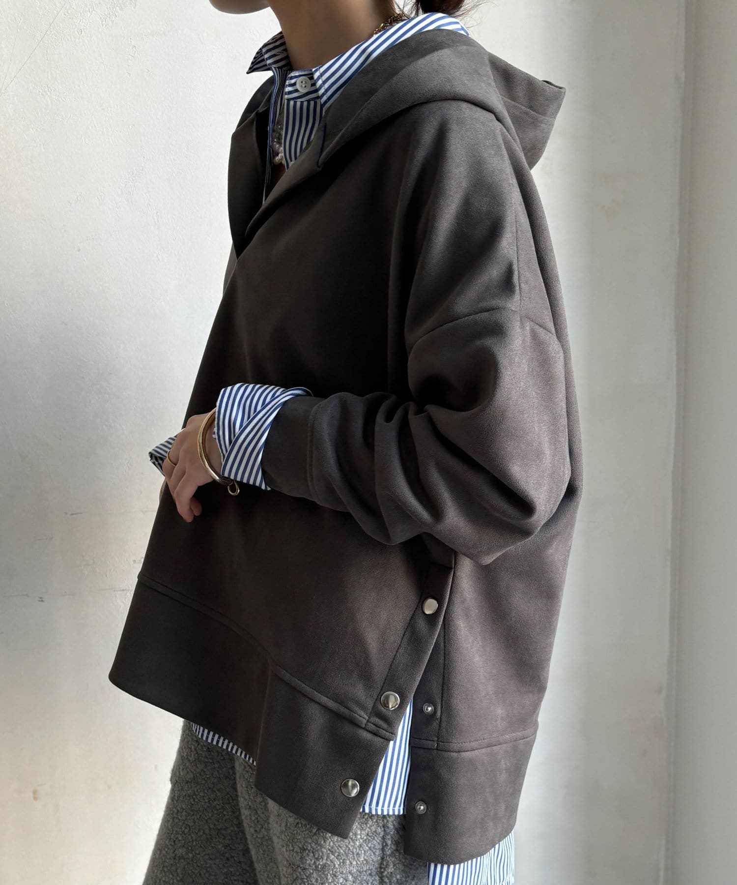 DOUDOU(ドゥドゥ) 【WEB限定】オーバーサイズフーディー