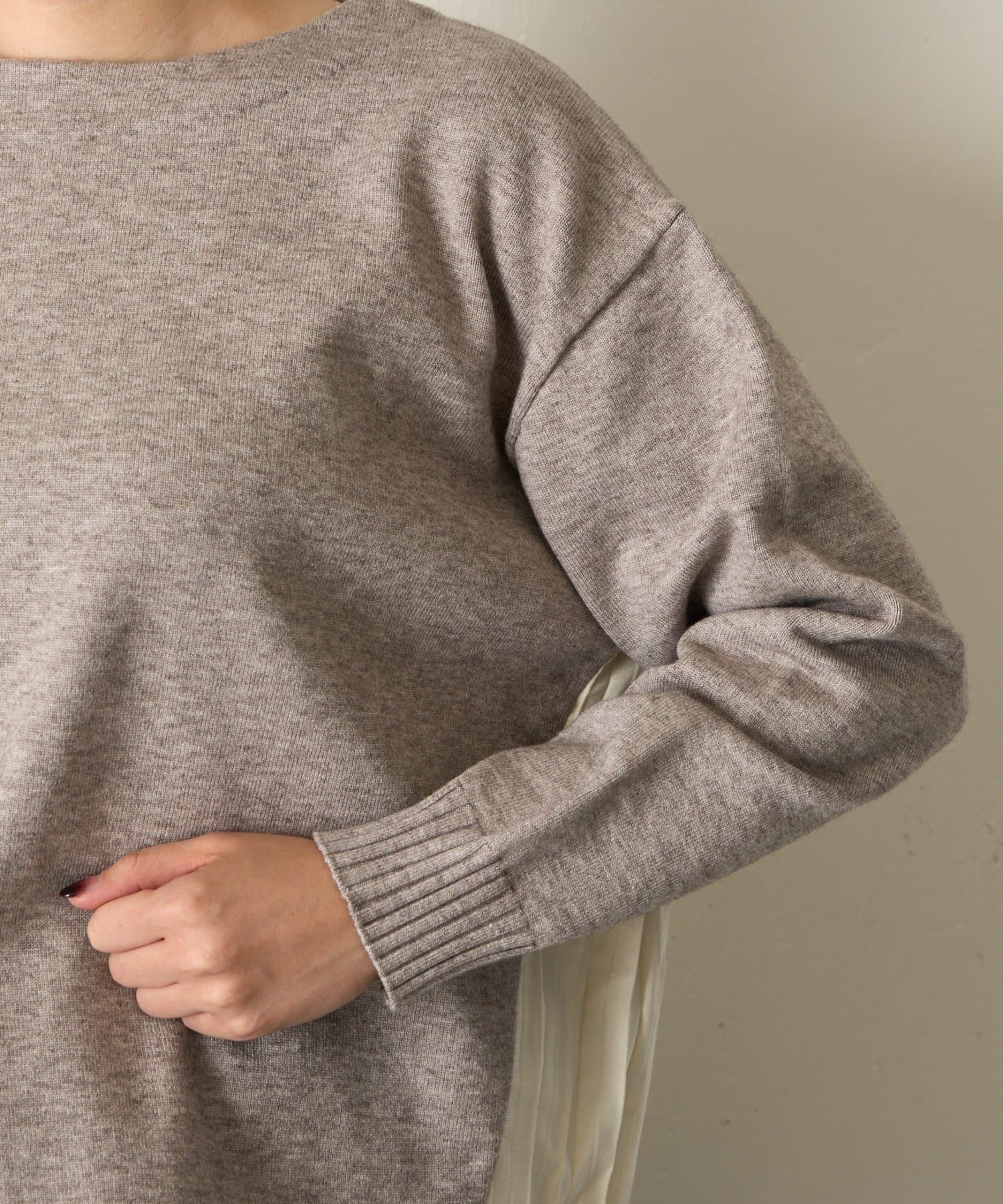 Jena　espace merveilleux(ジェナ　エスパスメルヴェイユ) バックプリーツボートニット