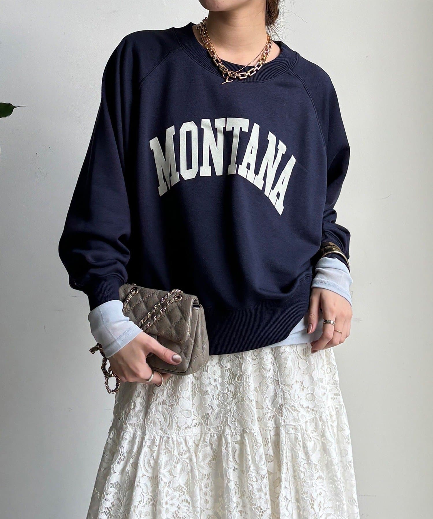 DOUDOU(ドゥドゥ) 【WEB限定】ロゴラグランワイドプルオーバー