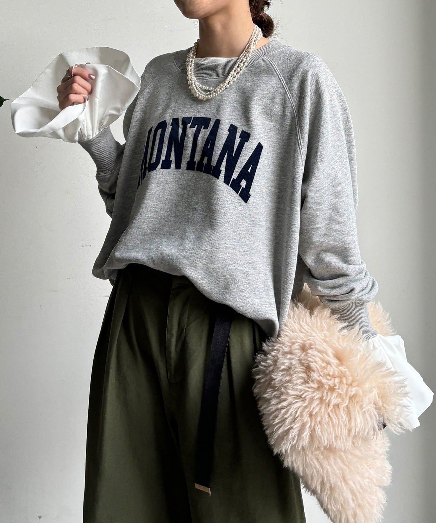 DOUDOU(ドゥドゥ) 【WEB限定】ロゴラグランワイドプルオーバー