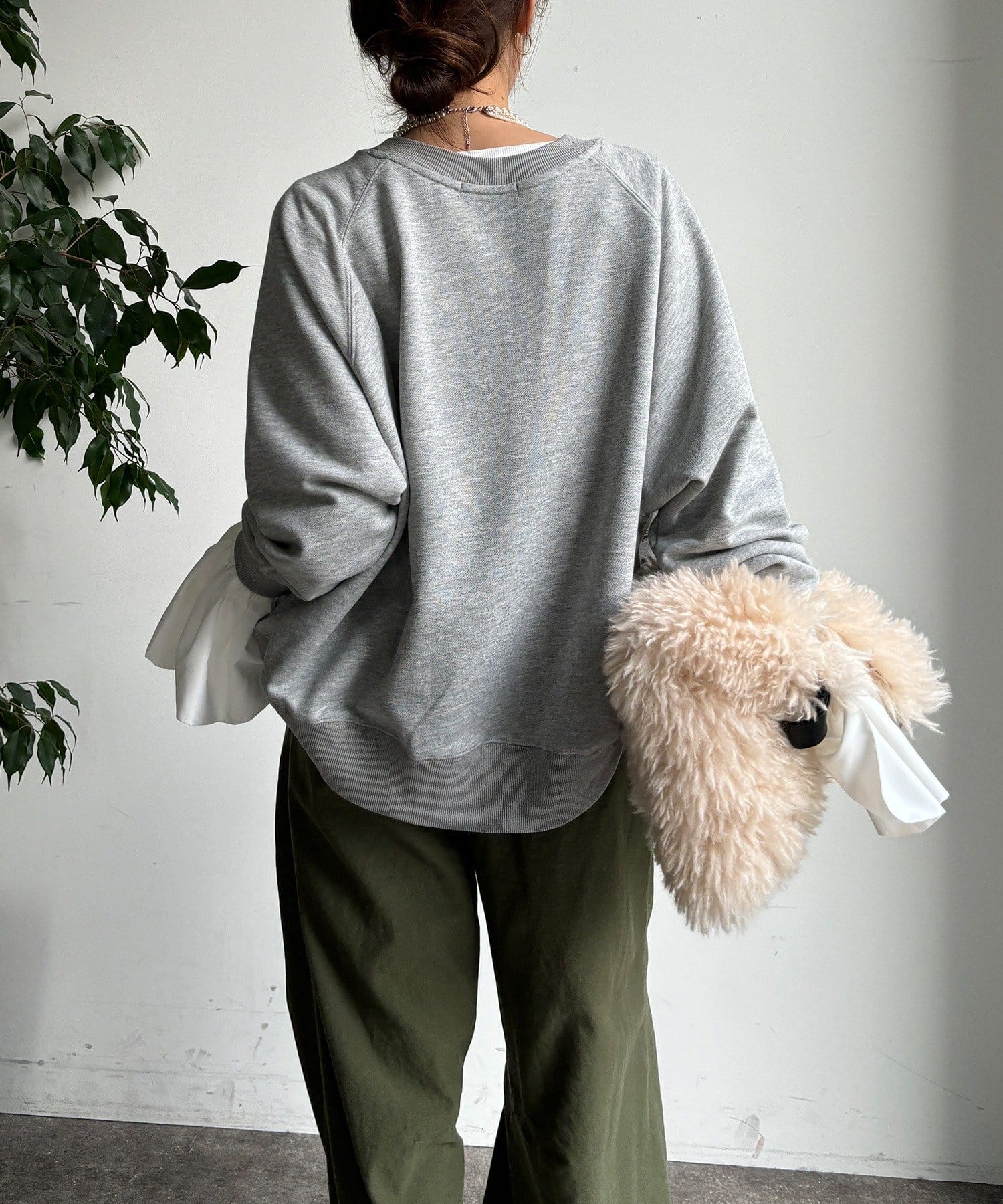 DOUDOU(ドゥドゥ) 【WEB限定】ロゴラグランワイドプルオーバー