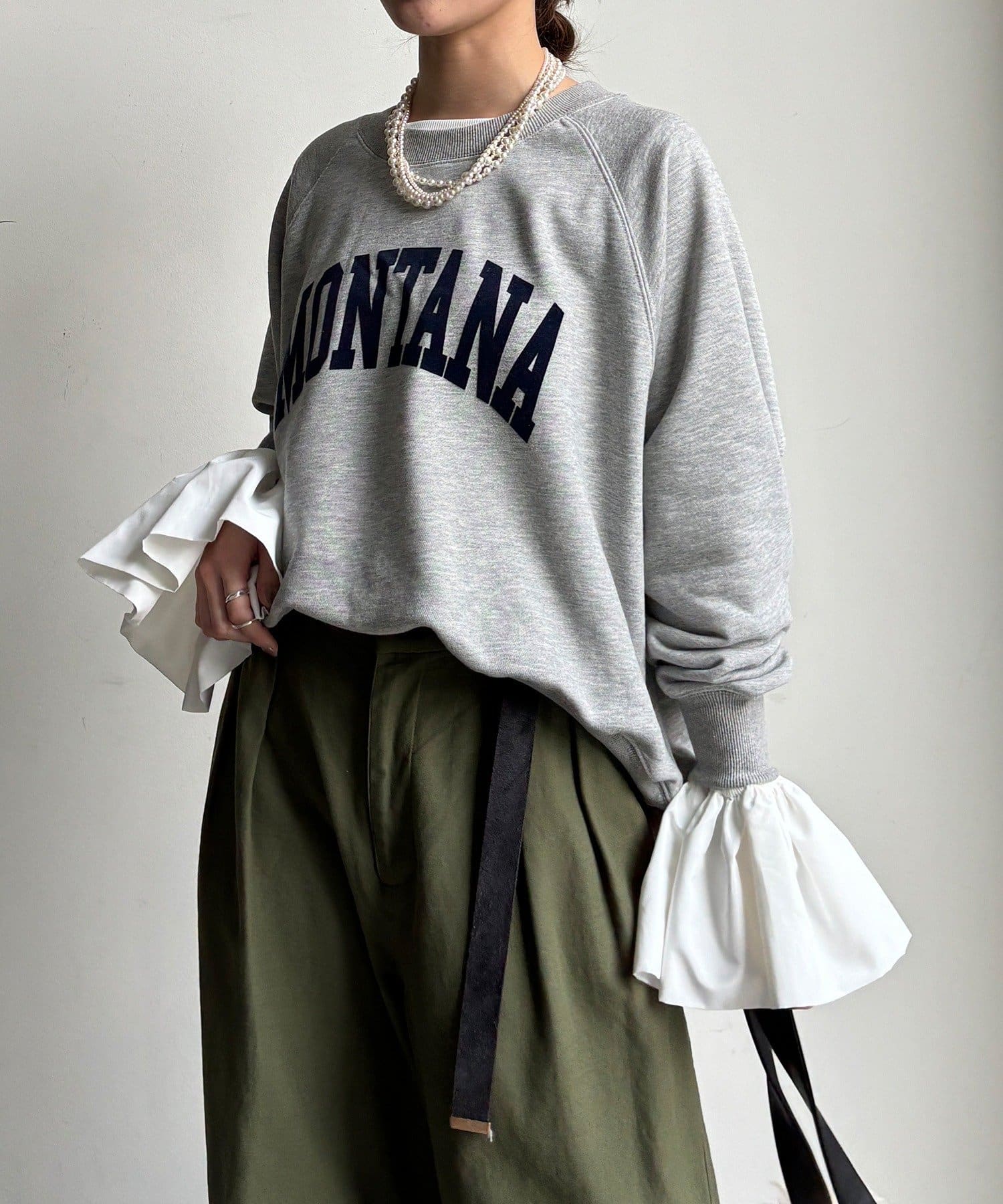 DOUDOU(ドゥドゥ) 【WEB限定】ロゴラグランワイドプルオーバー