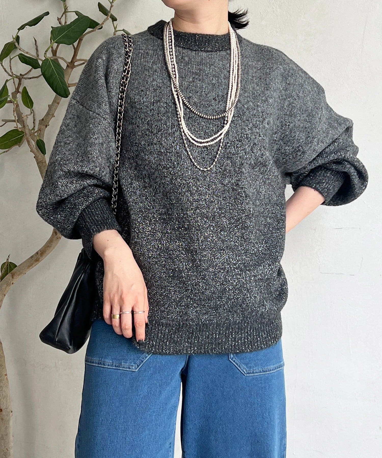 Croisiere(クロジエール) ラメグラデーションチュニックプルオーバー