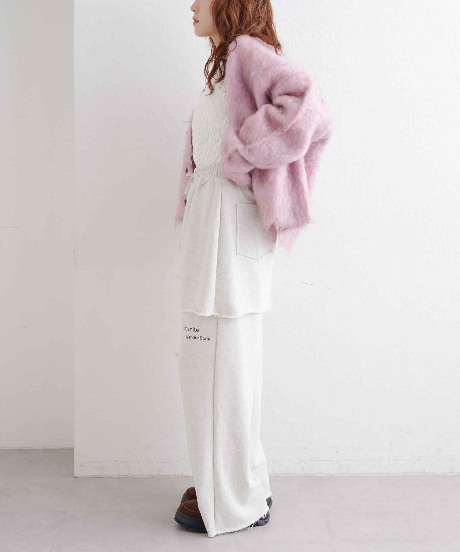 w closet(ダブルクローゼット) スウェットロゴスカパン