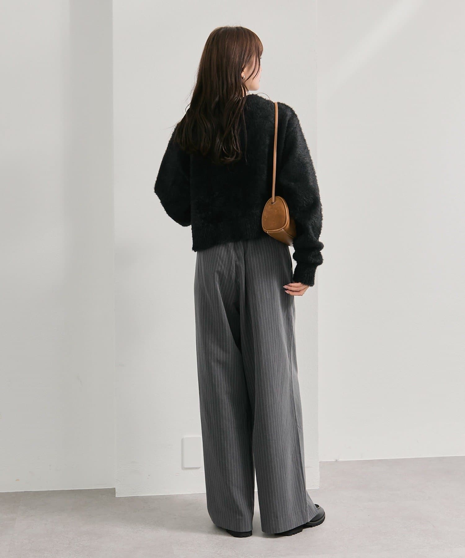 mystic(ミスティック) 《ブラックフライデーおすすめ》【ふわふわの触り心地】ミンクライクジャケットカーディガン