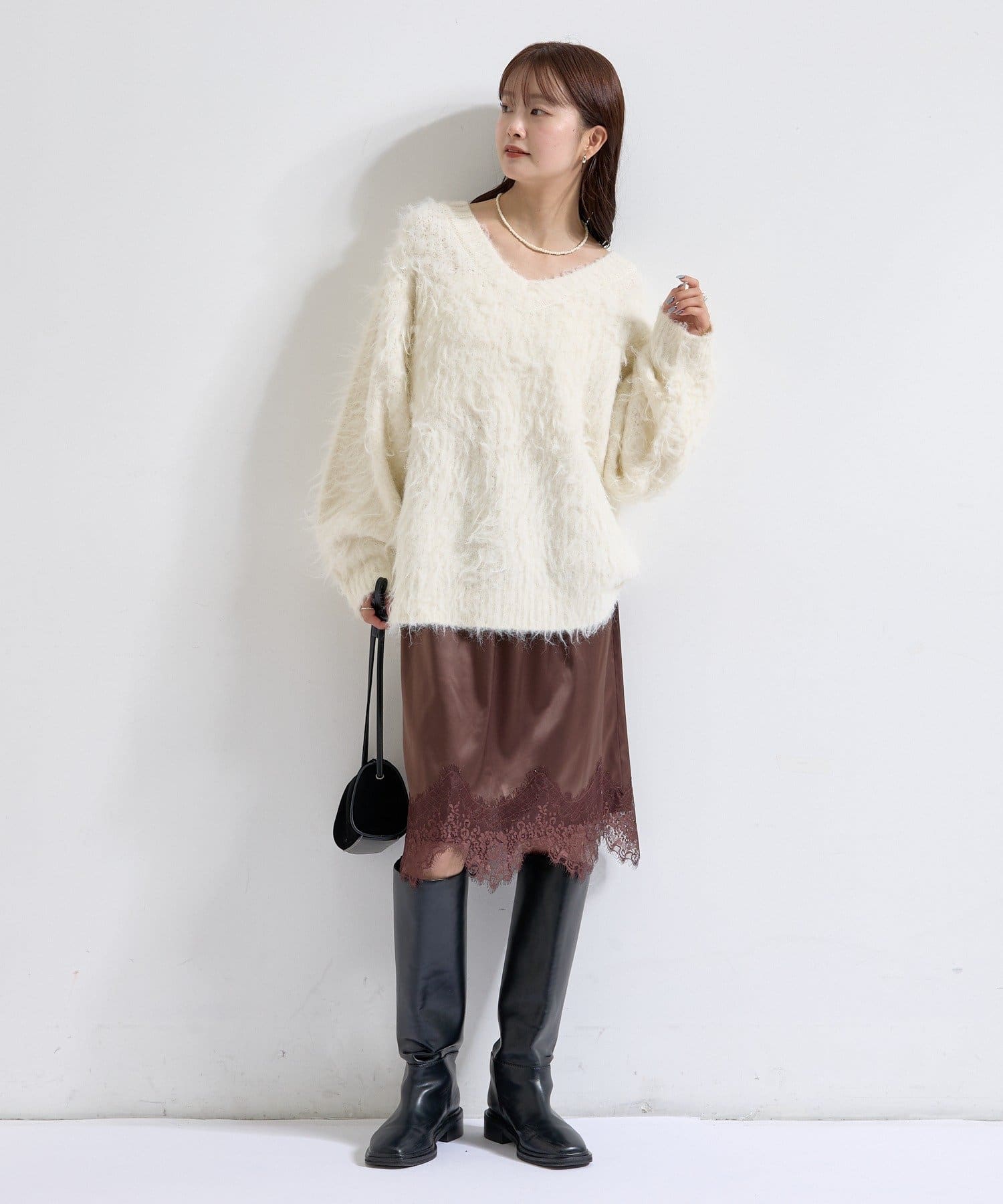 mystic(ミスティック) 《新作おすすめアイテム》【3色展開】裾レースマルチスカート