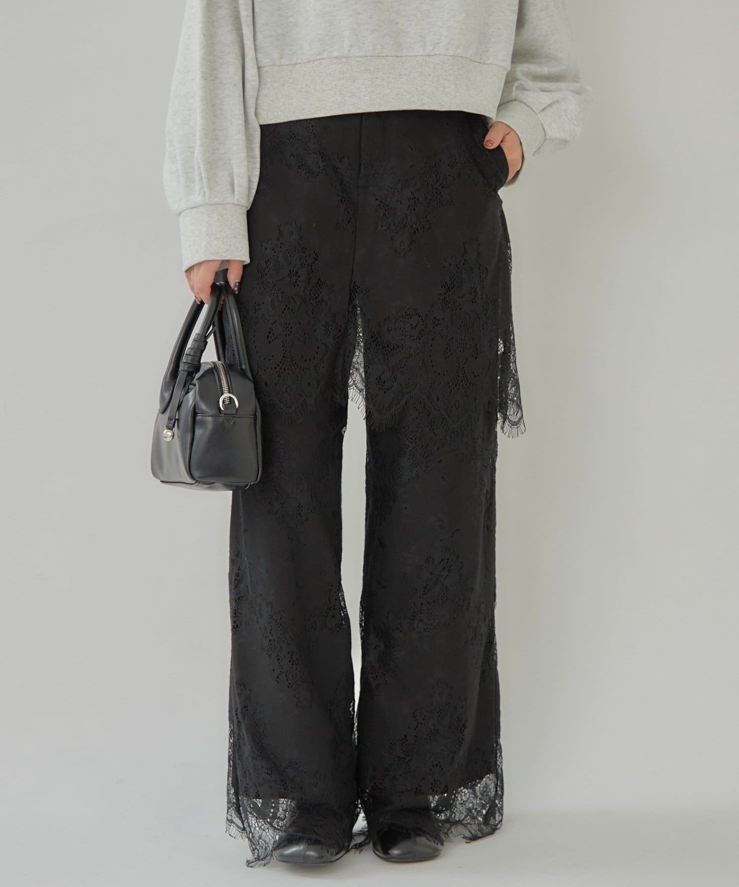 mystic(ミスティック) スカラップレースレイヤードパンツ