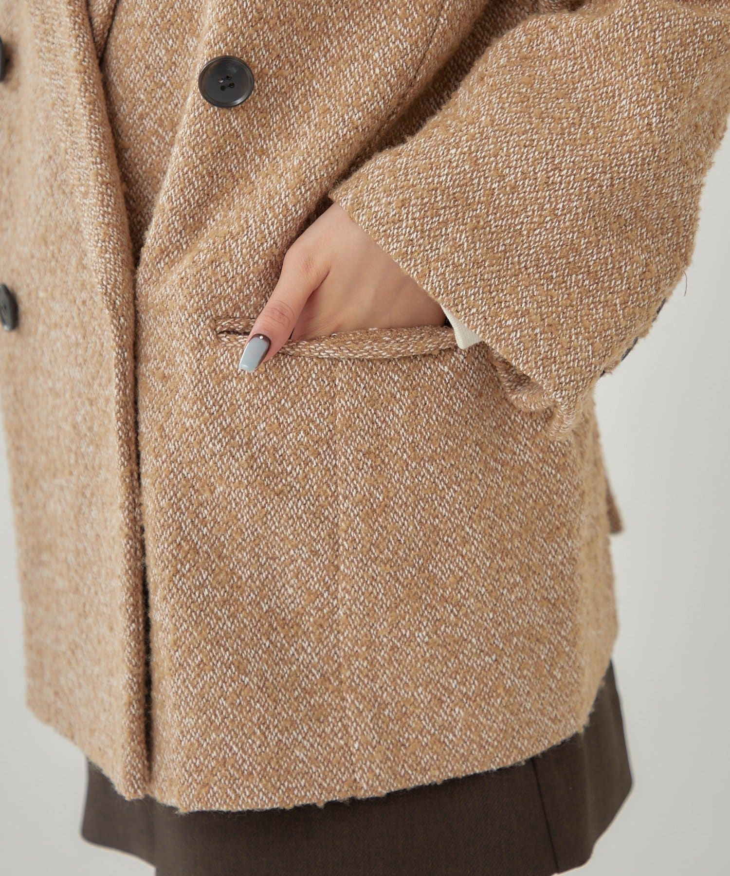 mystic(ミスティック) ツイードBIGジャケット