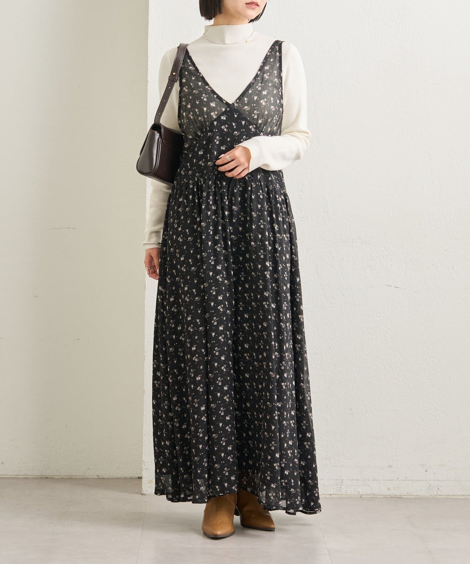 mystic(ミスティック) 【SETアイテム！お気に入り多数♡】シアーキャミSETワンピース