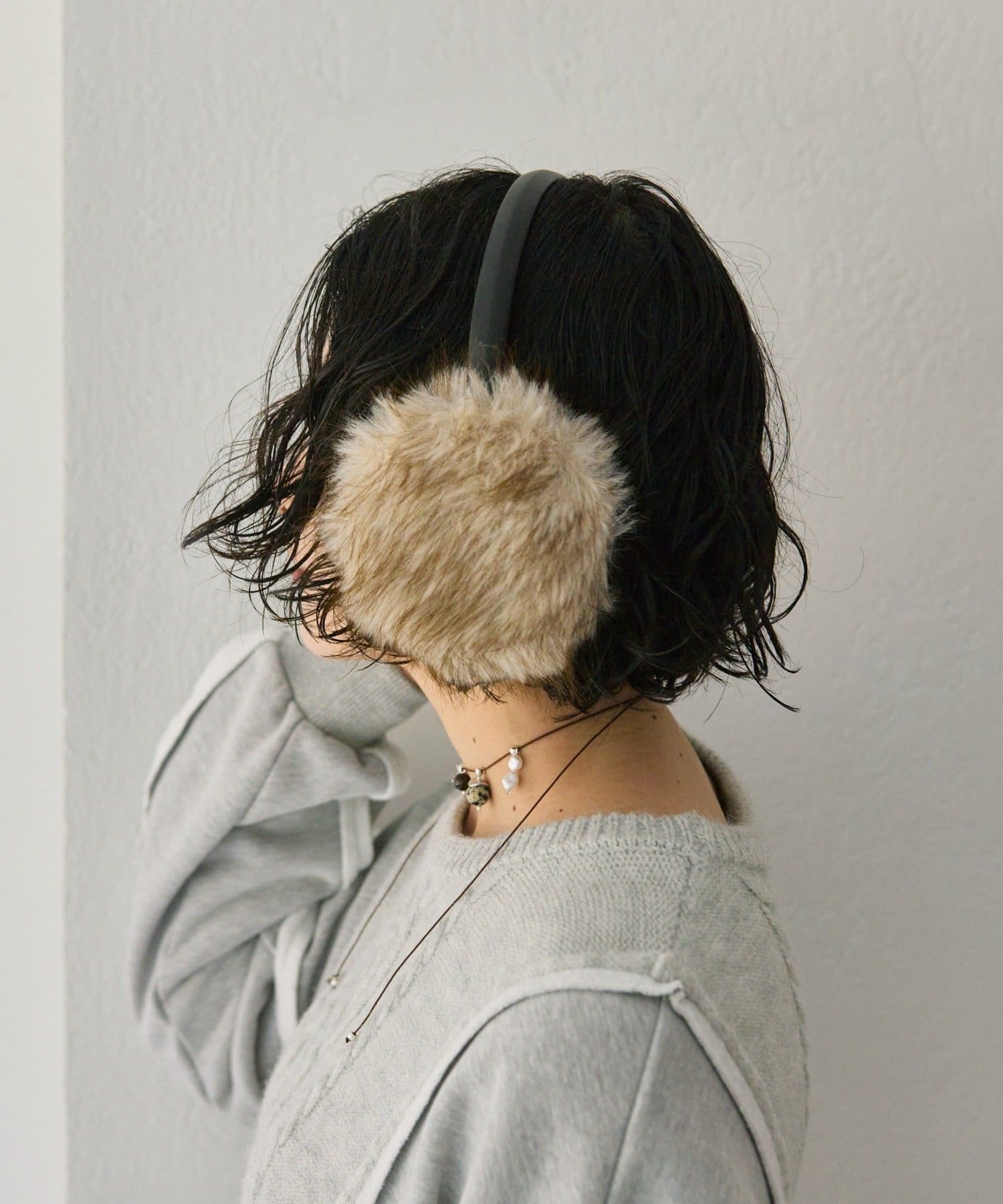 ear PAPILLONNER(イア パピヨネ) フェイクフォックスイヤマフ【SUM1 STYLE(スミスタイル)】