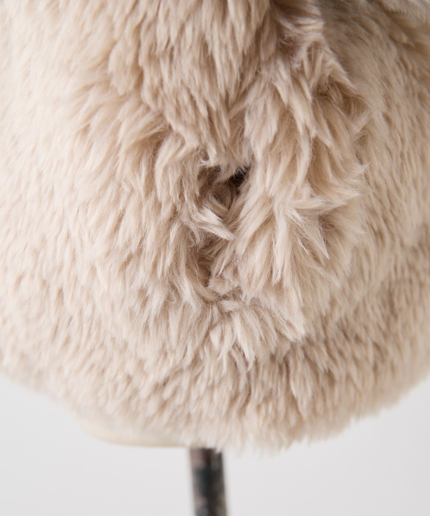 ear PAPILLONNER(イア パピヨネ) 《裏地付き/ショートタ丈》フェイクトスカーナジャケット/ファーアウター【SUM1 STYLE(スミスタイル)】