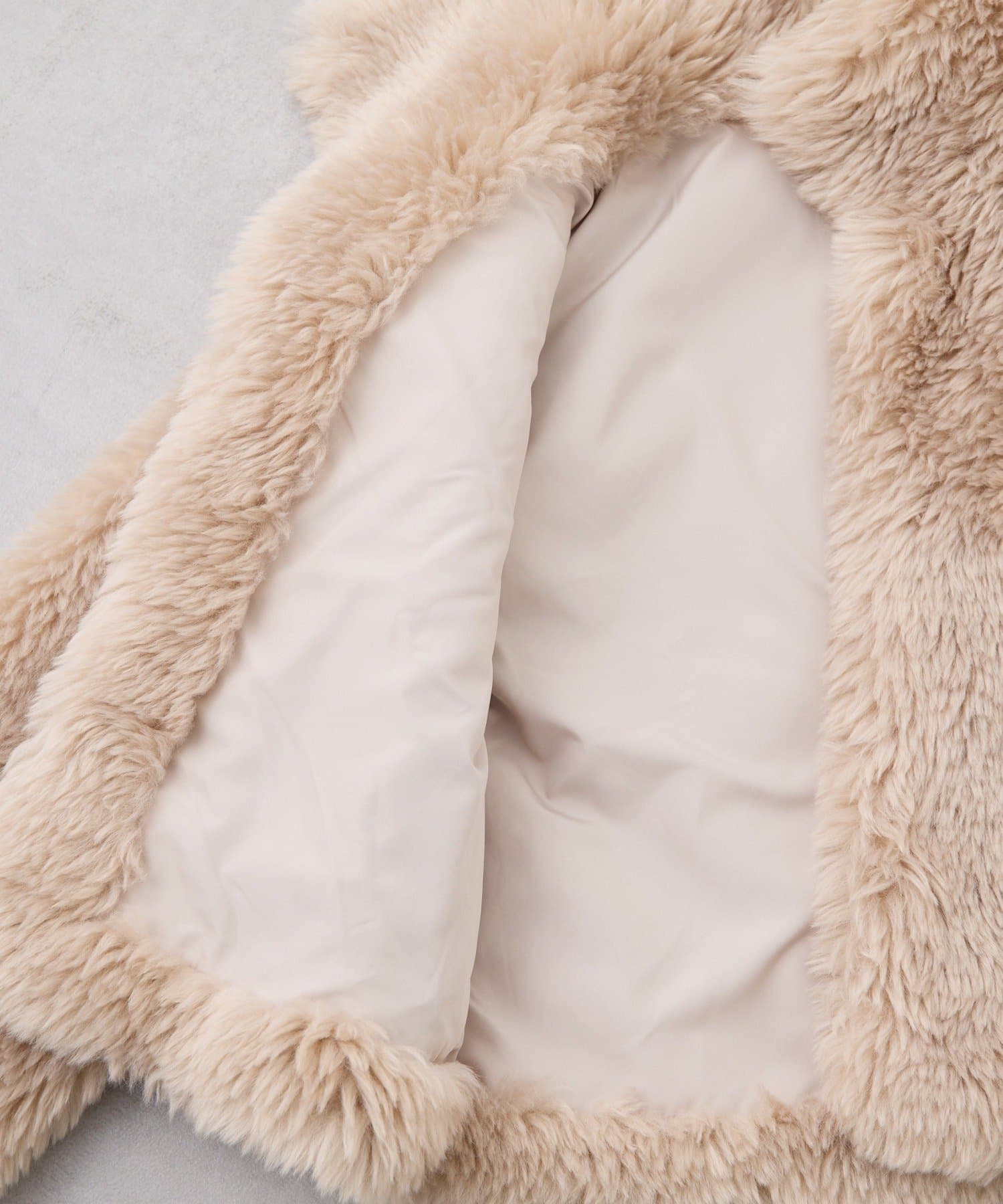 ear PAPILLONNER(イア パピヨネ) 《裏地付き/ショートタ丈》フェイクトスカーナジャケット/ファーアウター【SUM1 STYLE(スミスタイル)】