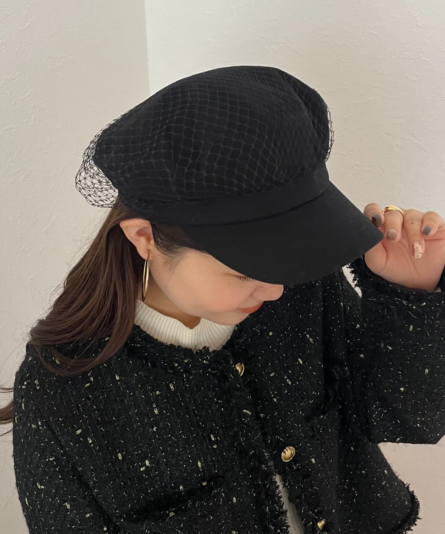 prose verse(プロズヴェール) チュールレイヤードキャスケット