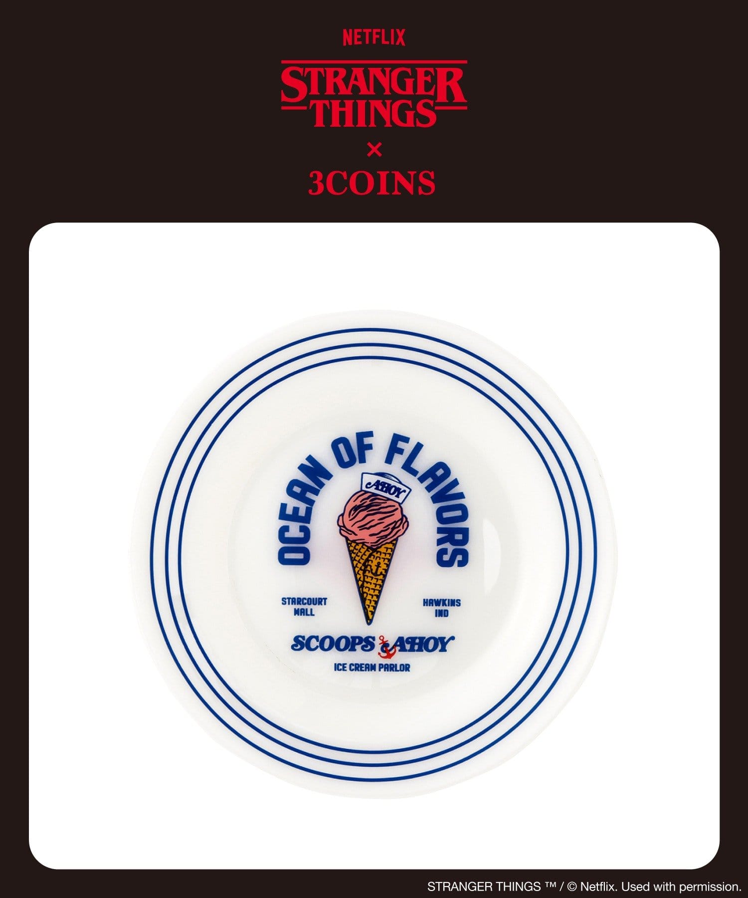 3COINS(スリーコインズ) プレート：21cm／STRANGER THINGS