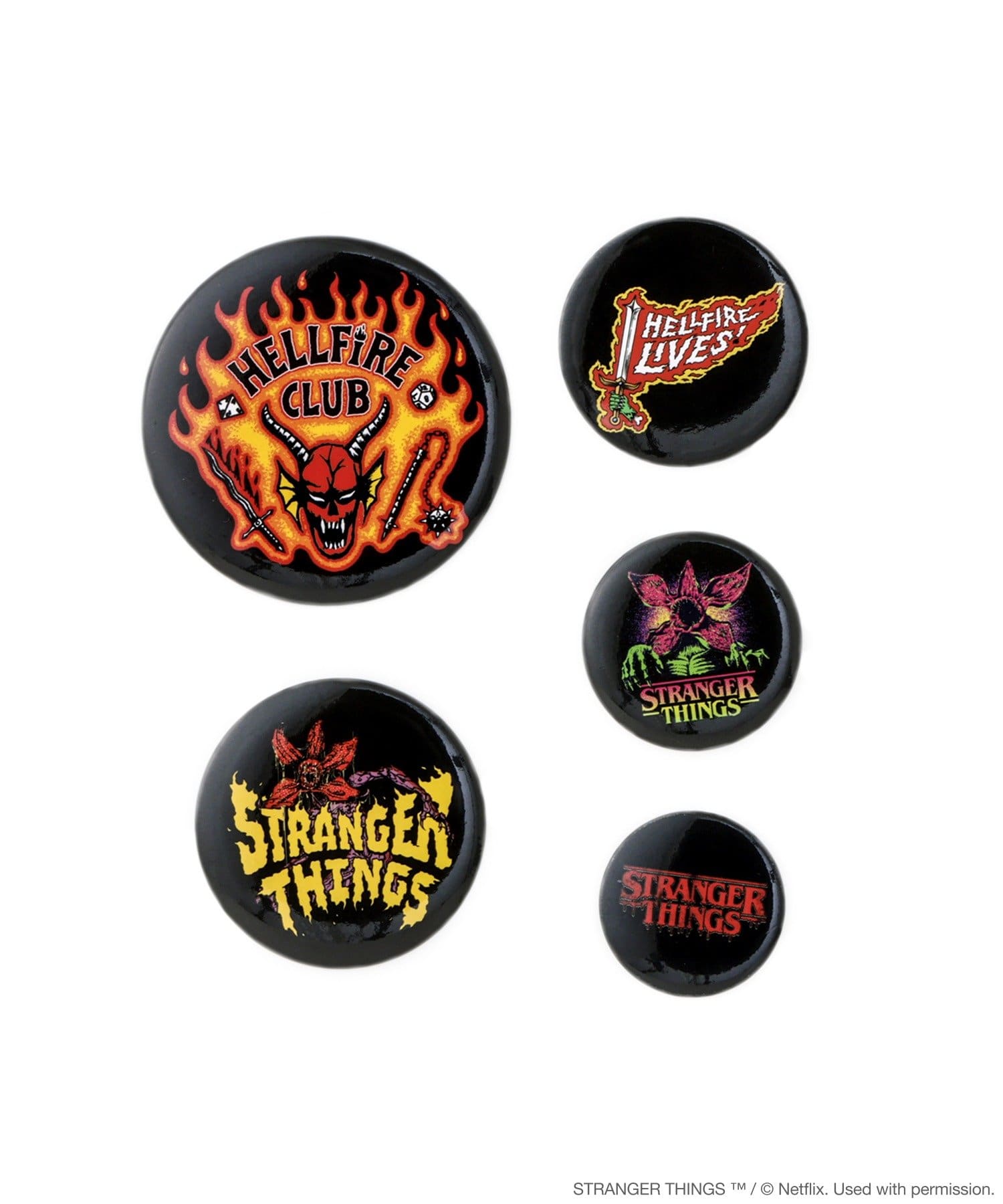 3COINS(スリーコインズ) 缶バッジ5個セット／STRANGER THINGS