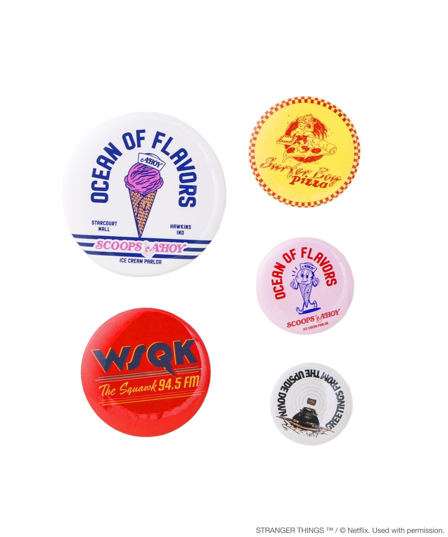 3COINS(スリーコインズ) 缶バッジ5個セット／STRANGER THINGS