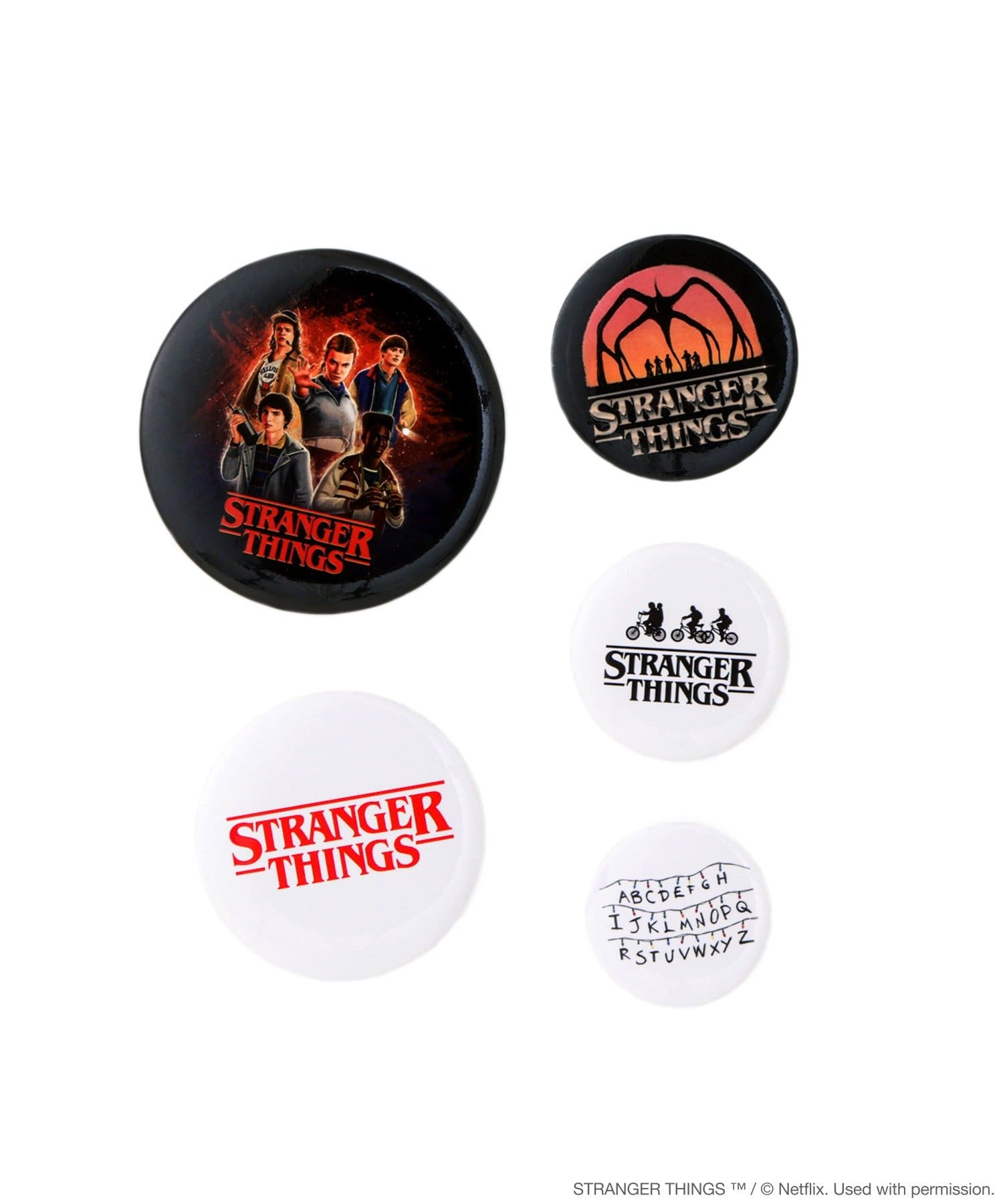 3COINS(スリーコインズ) 缶バッジ5個セット／STRANGER THINGS