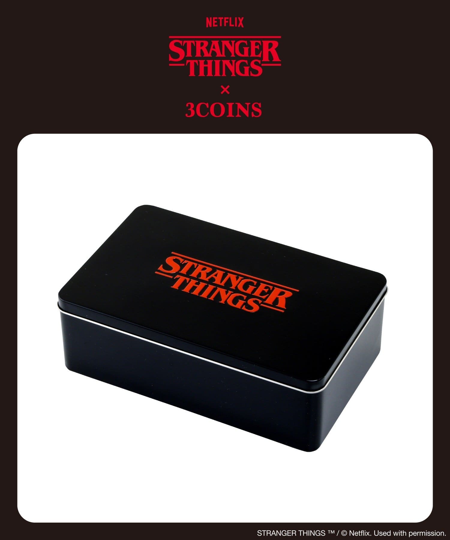 3COINS(スリーコインズ) ブリキ缶／STRANGER THINGS