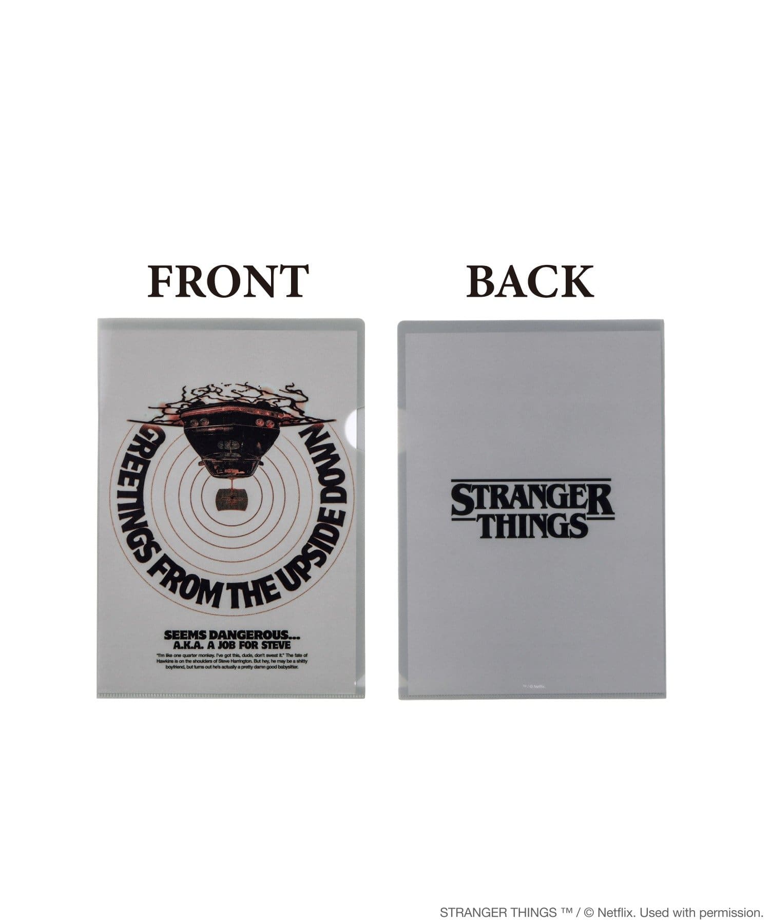 3COINS(スリーコインズ) クリアファイル5枚セット／STRANGER THINGS