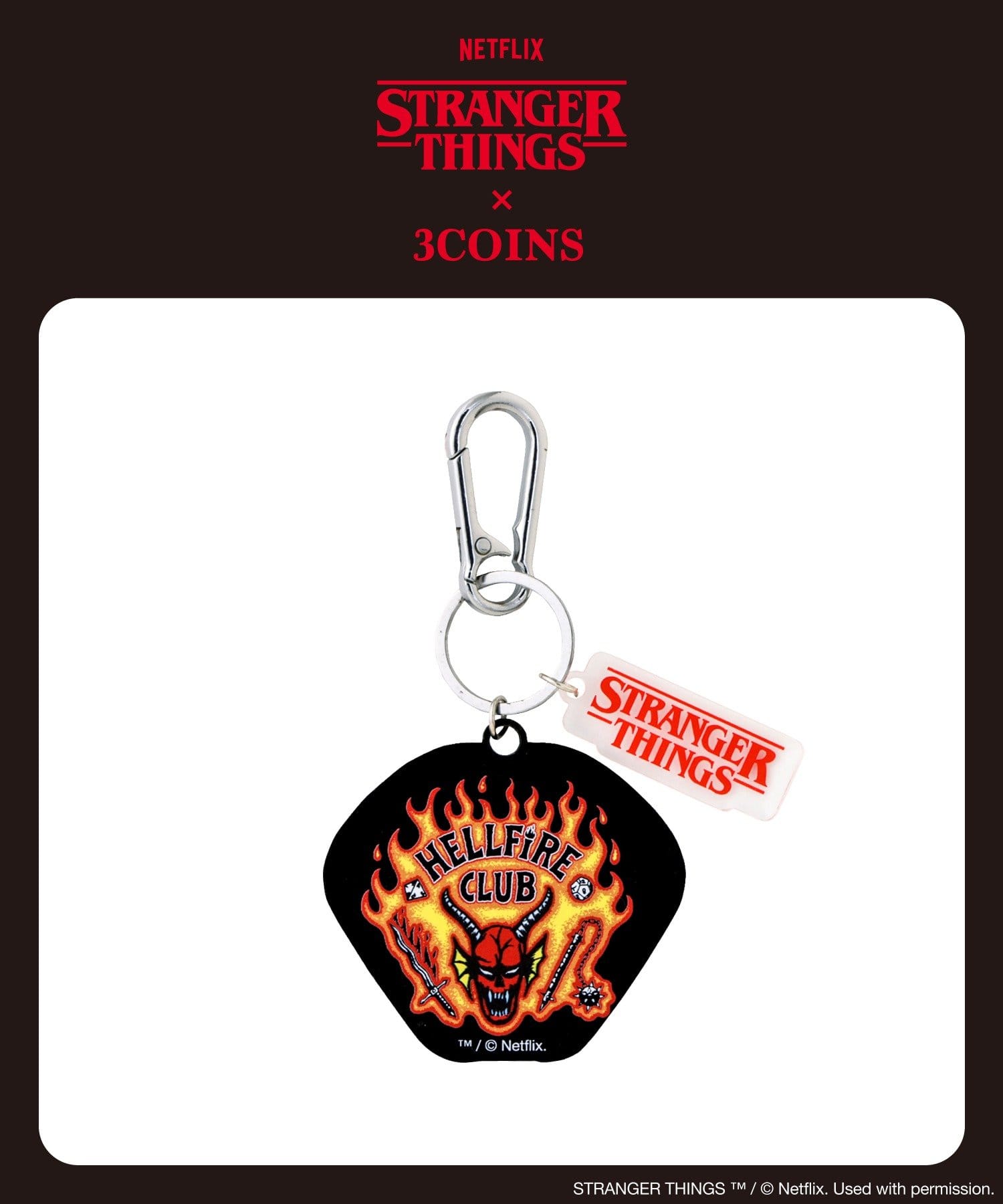 3COINS(スリーコインズ) キーホルダー／STRANGER THINGS