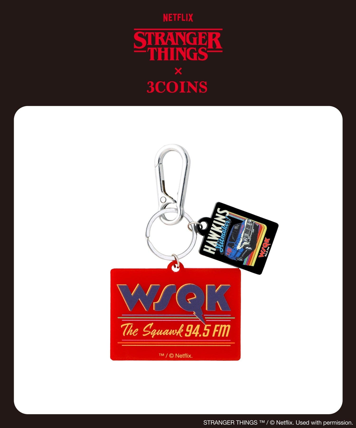 3COINS(スリーコインズ) キーホルダー／STRANGER THINGS