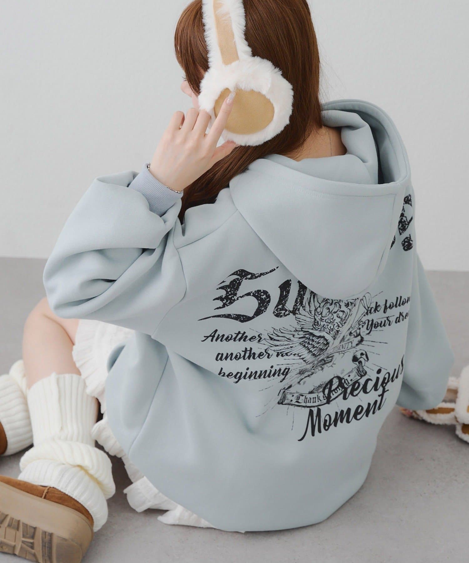 NICE CLAUP / OLIVE des OLIVE OUTLET(ナイスクラップ  / オリーブ デ オリーブ アウトレット) 【RMAF】天使の裏起毛パーカー