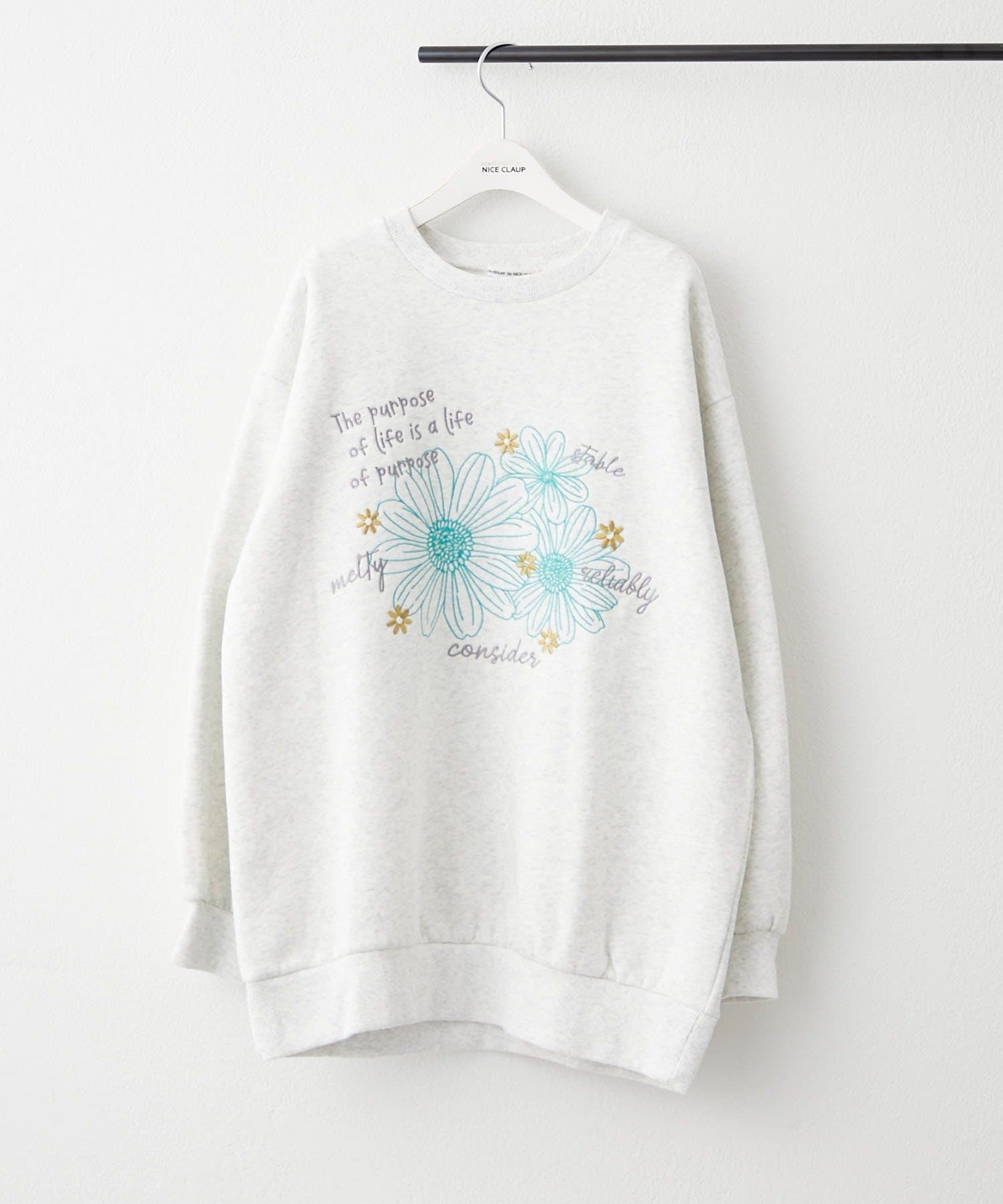 Remind me and forever(リマインドミーアンドフォーエバー) お花とロゴのアソート裏起毛プルオーバー