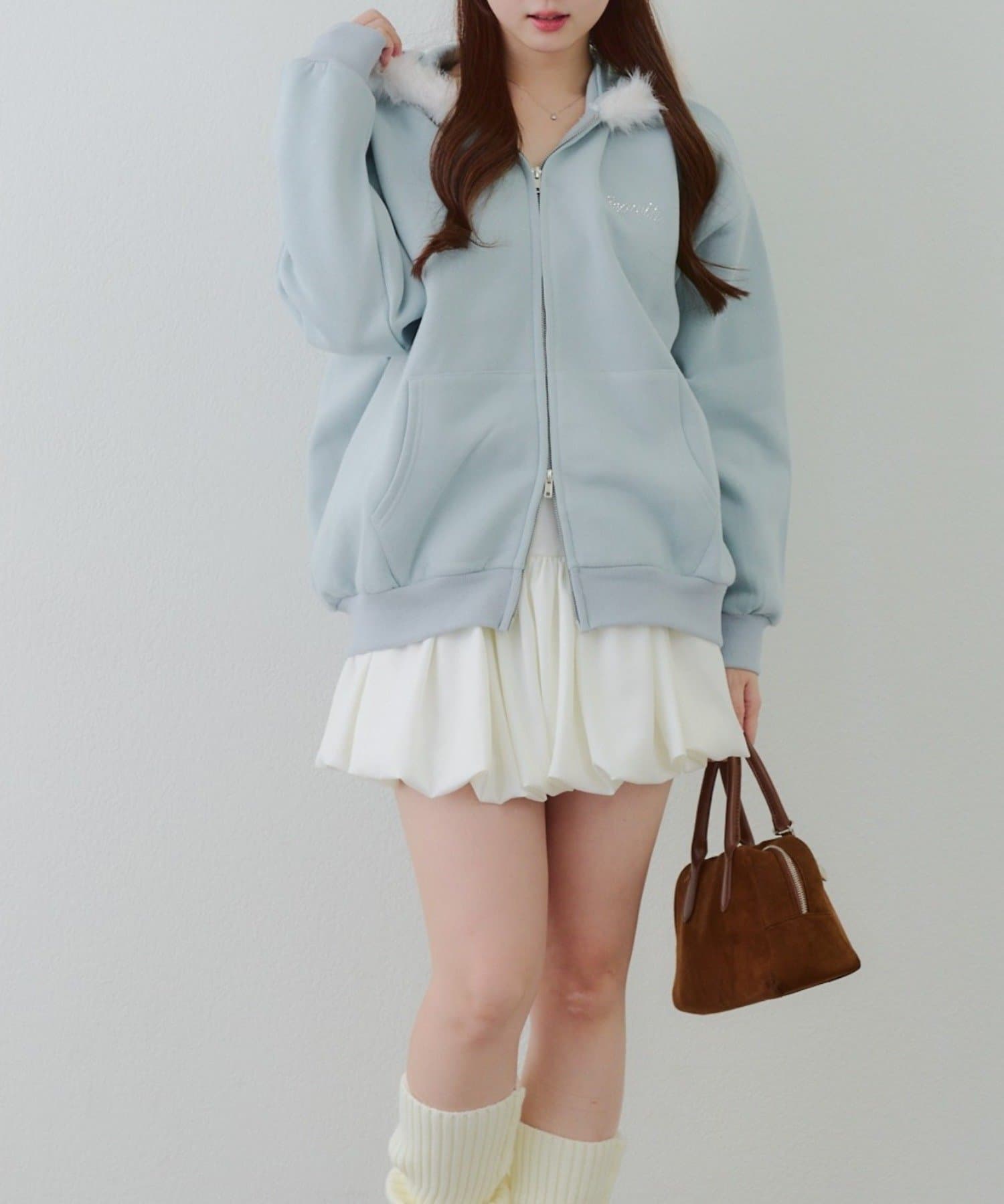 Remind me and forever(リマインドミーアンドフォーエバー) ラメキラキラファーパーカー