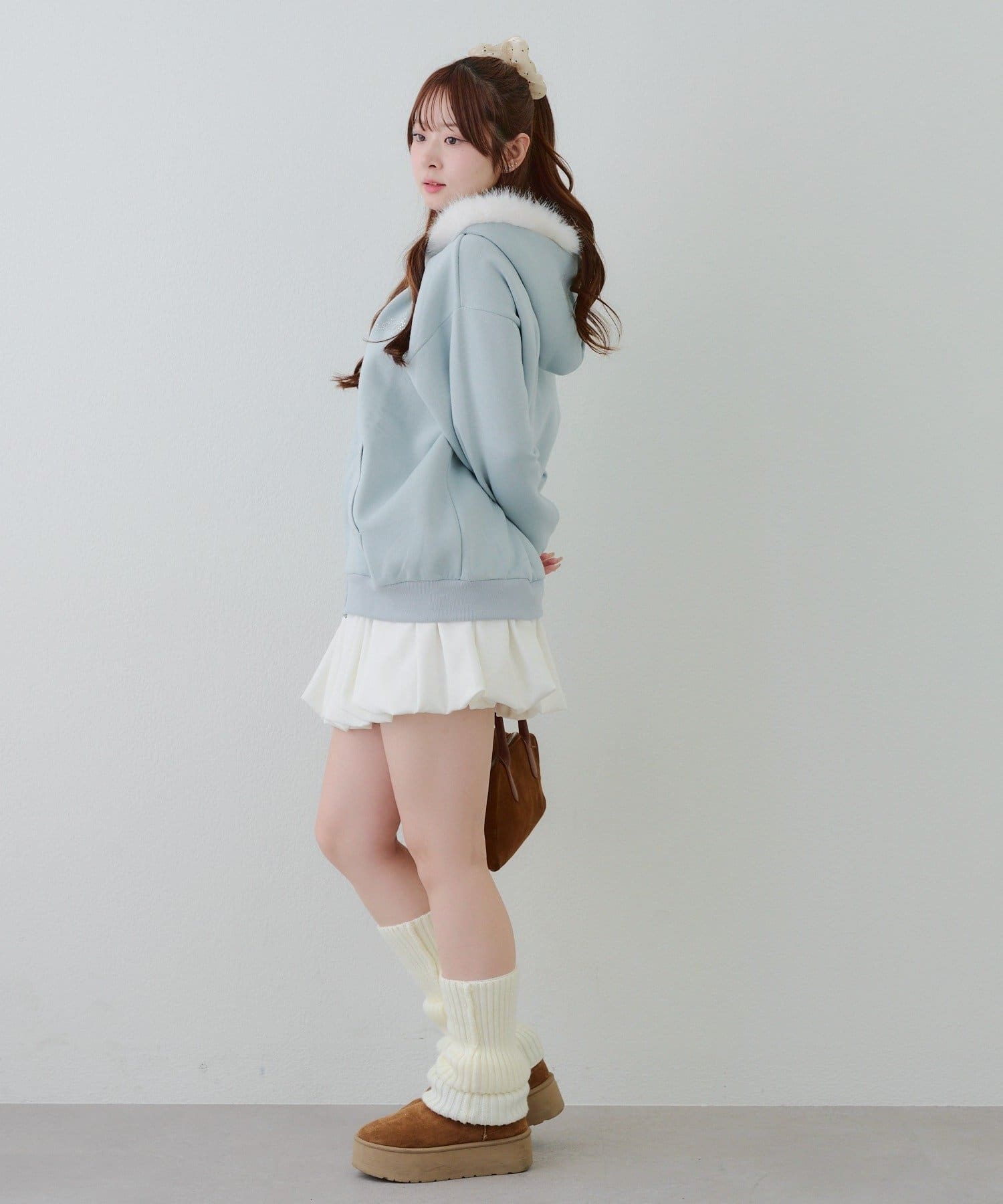 Remind me and forever(リマインドミーアンドフォーエバー) ラメキラキラファーパーカー