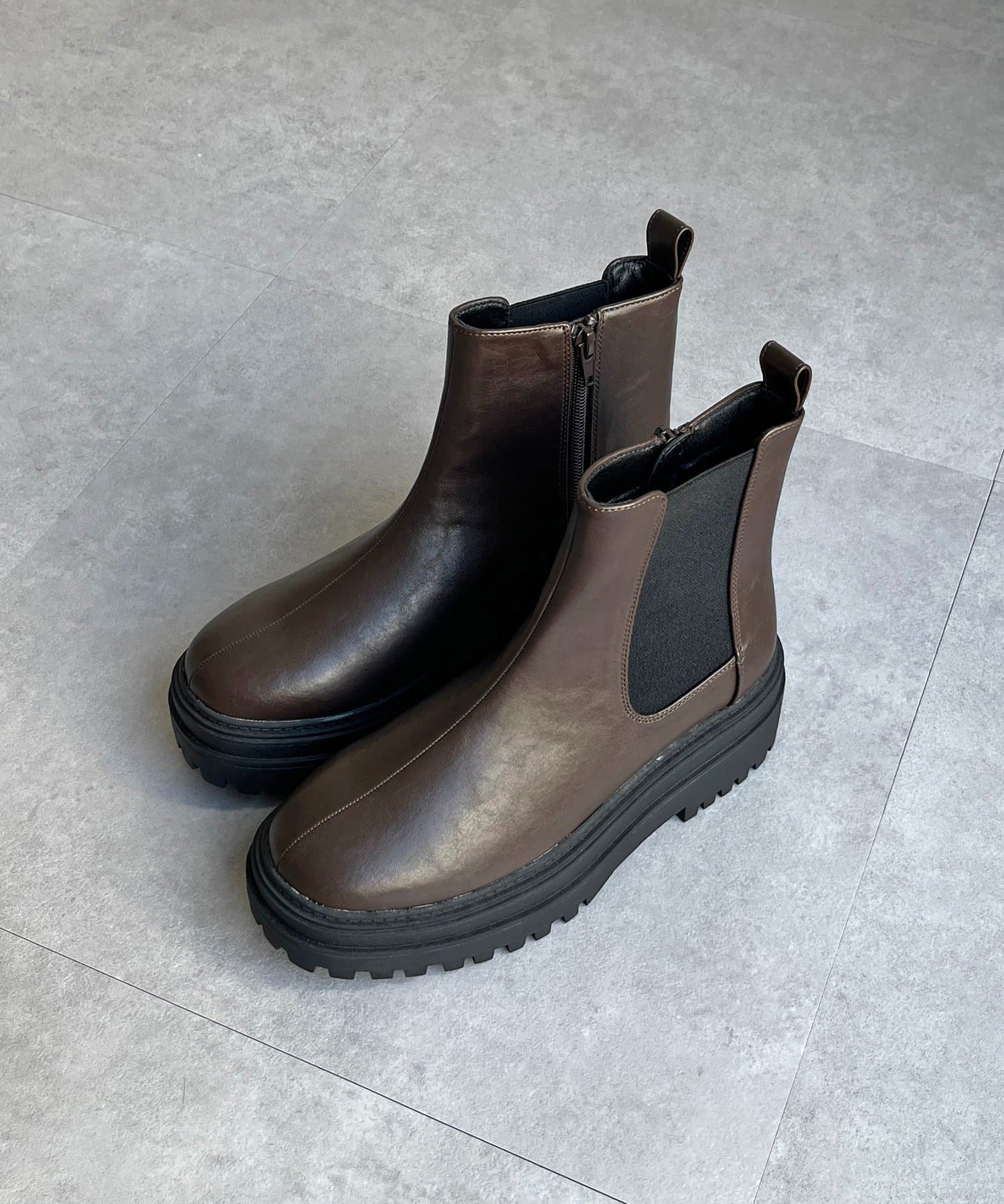 CPCM(シーピーシーエム) 厚底サイドゴアブーツ