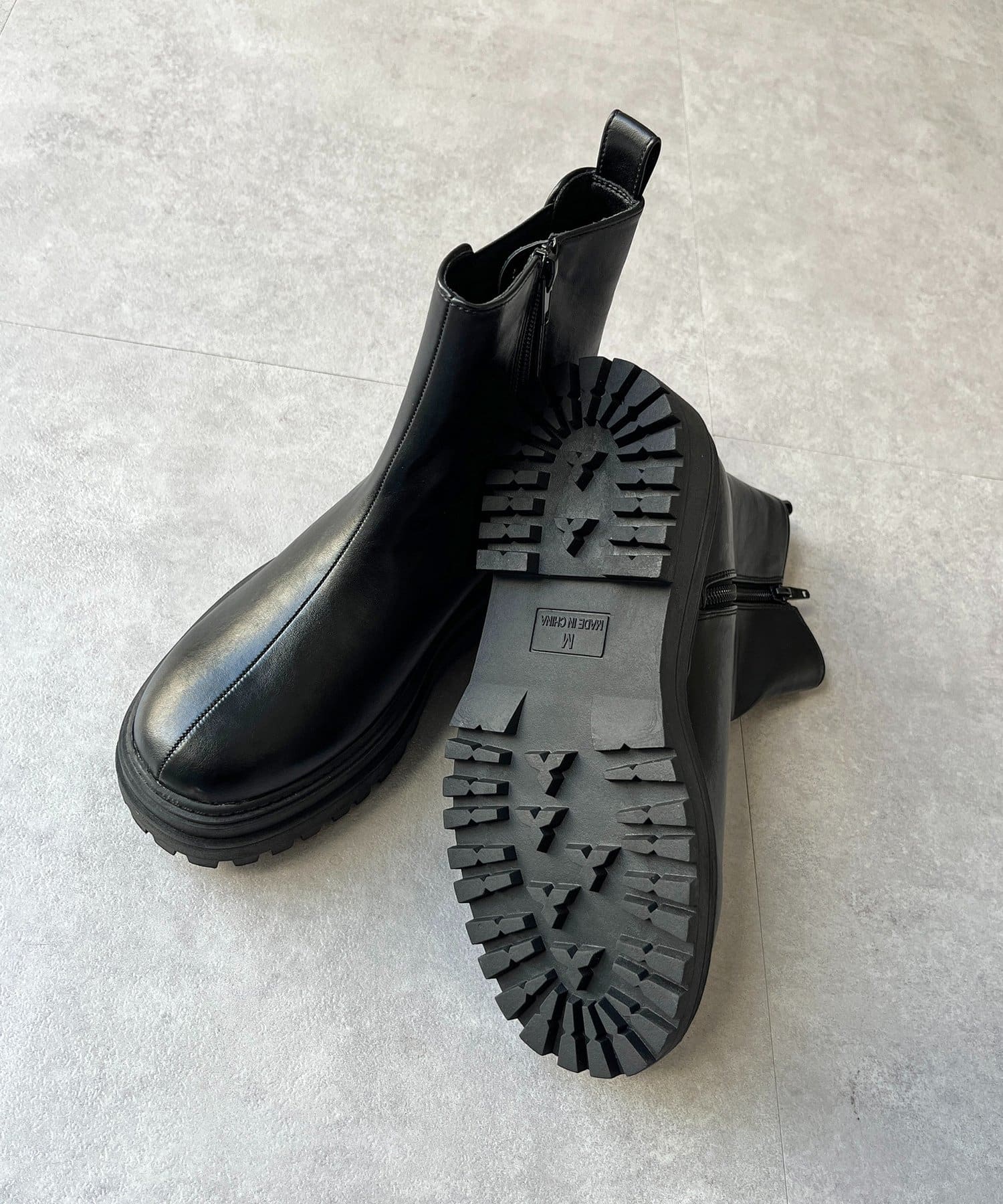 CPCM(シーピーシーエム) 厚底サイドゴアブーツ