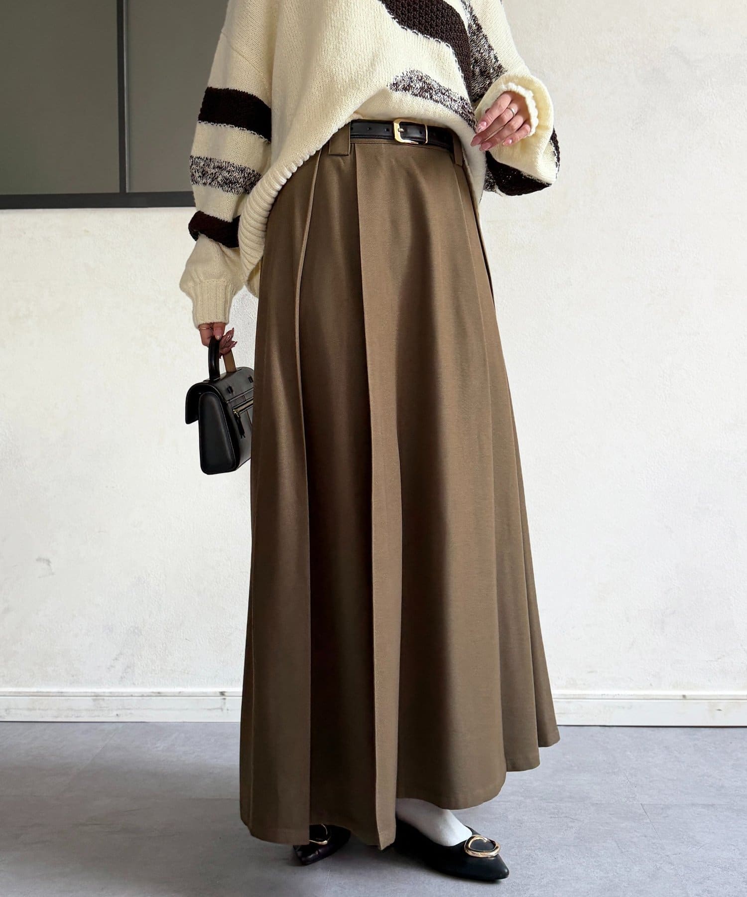 Chez toi(シェトワ) サイドプリーツスカート