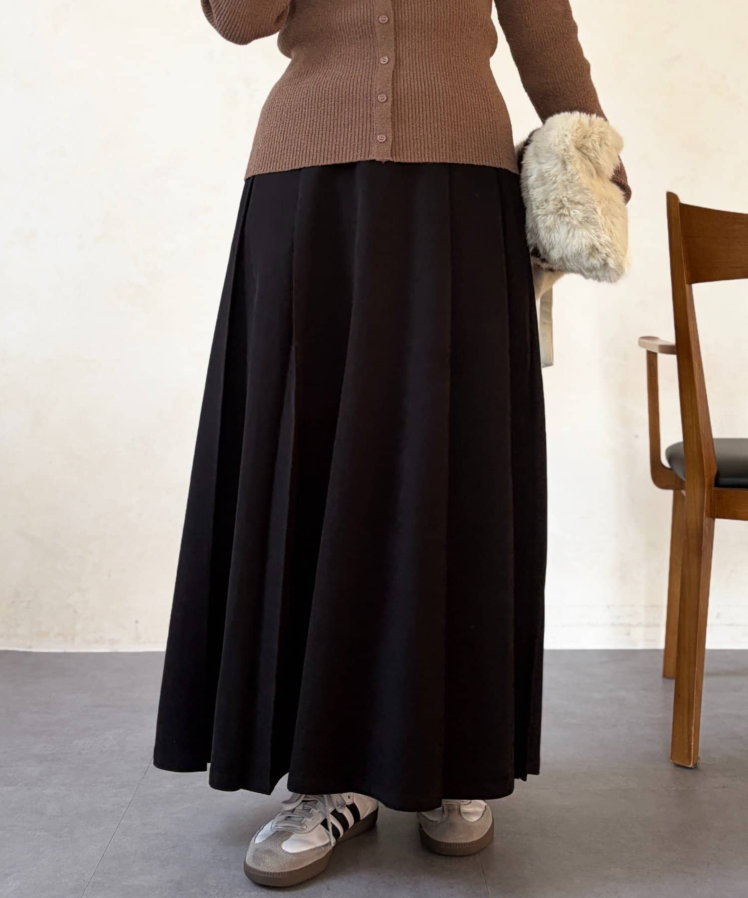 Chez toi(シェトワ) サイドプリーツスカート