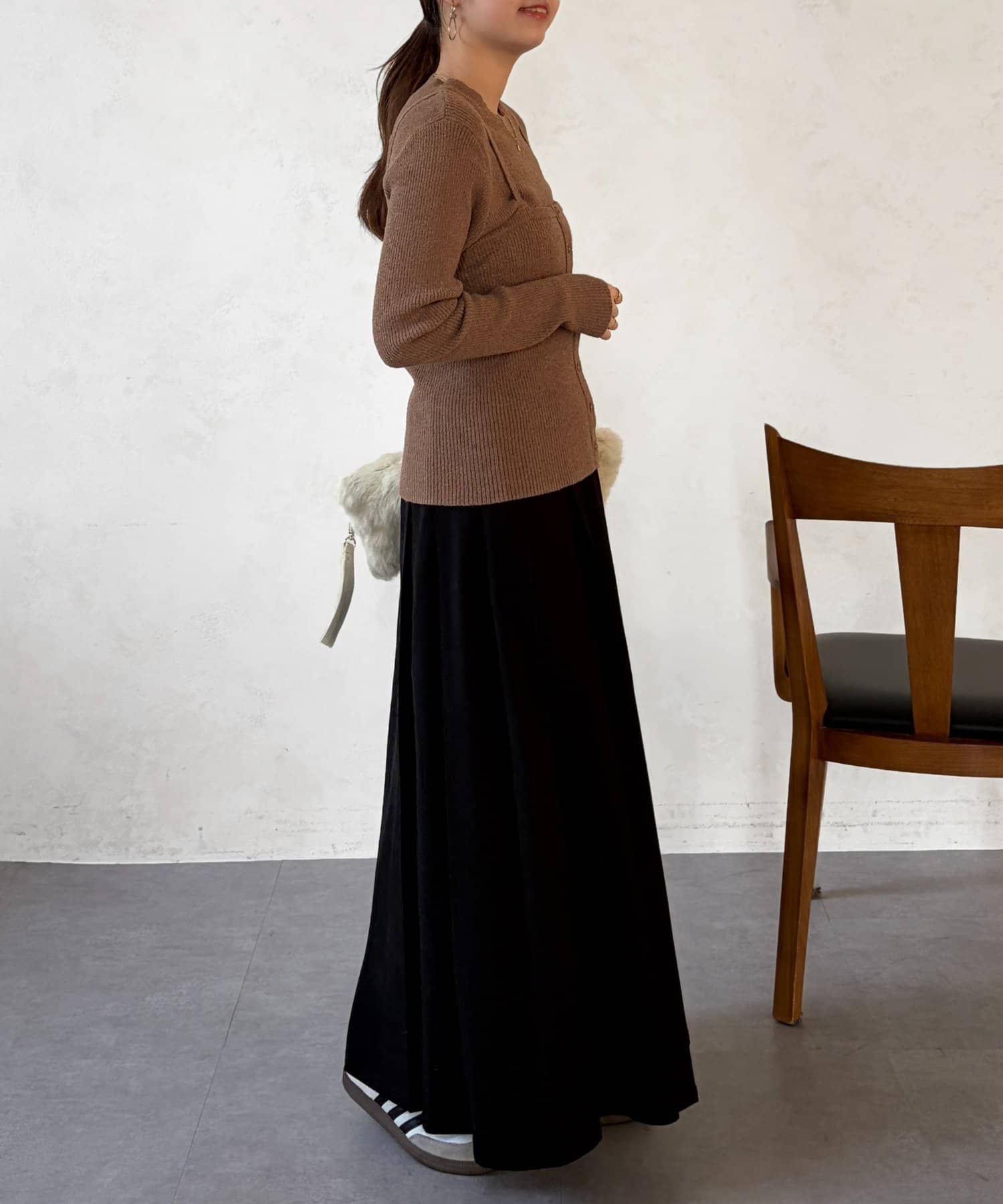 Chez toi(シェトワ) サイドプリーツスカート