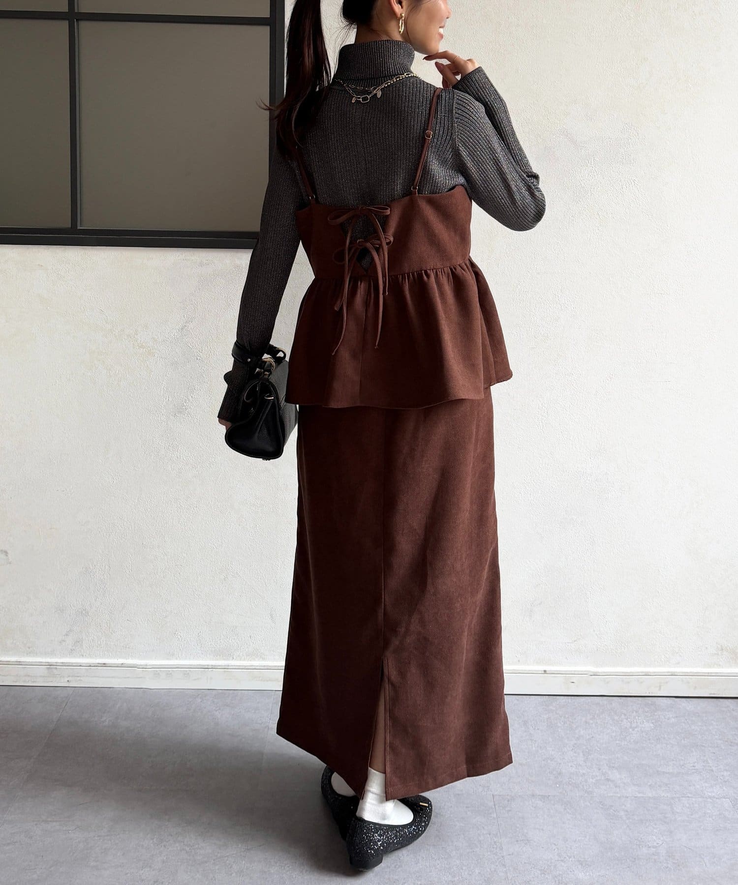 Chez toi(シェトワ) キャミペプラム×ナロースカート