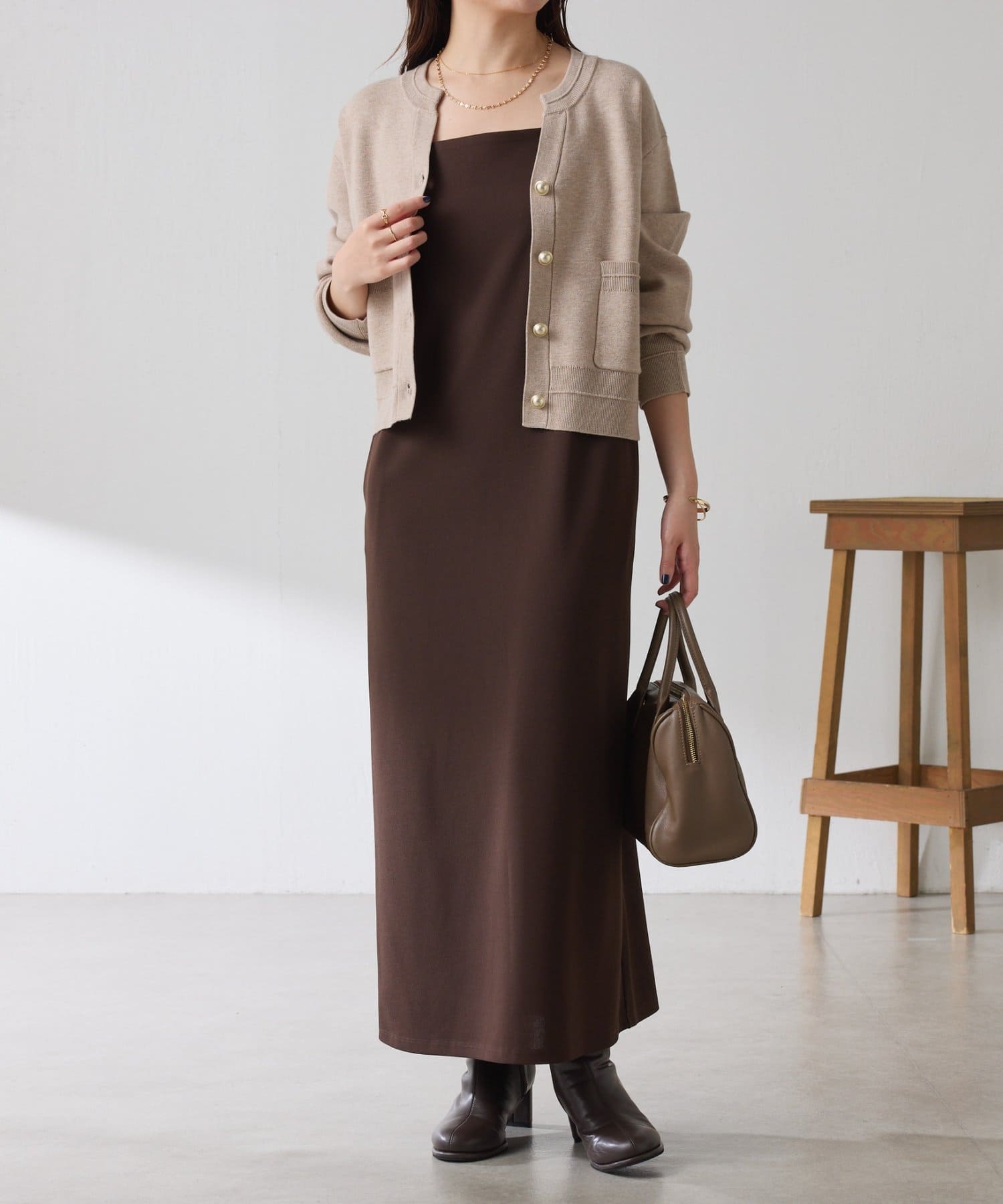 COLLAGE GALLARDAGALANTE(コラージュ ガリャルダガランテ) 【WEB限定/ロングシーズン着れる】ジョーゼットキャミワンピース