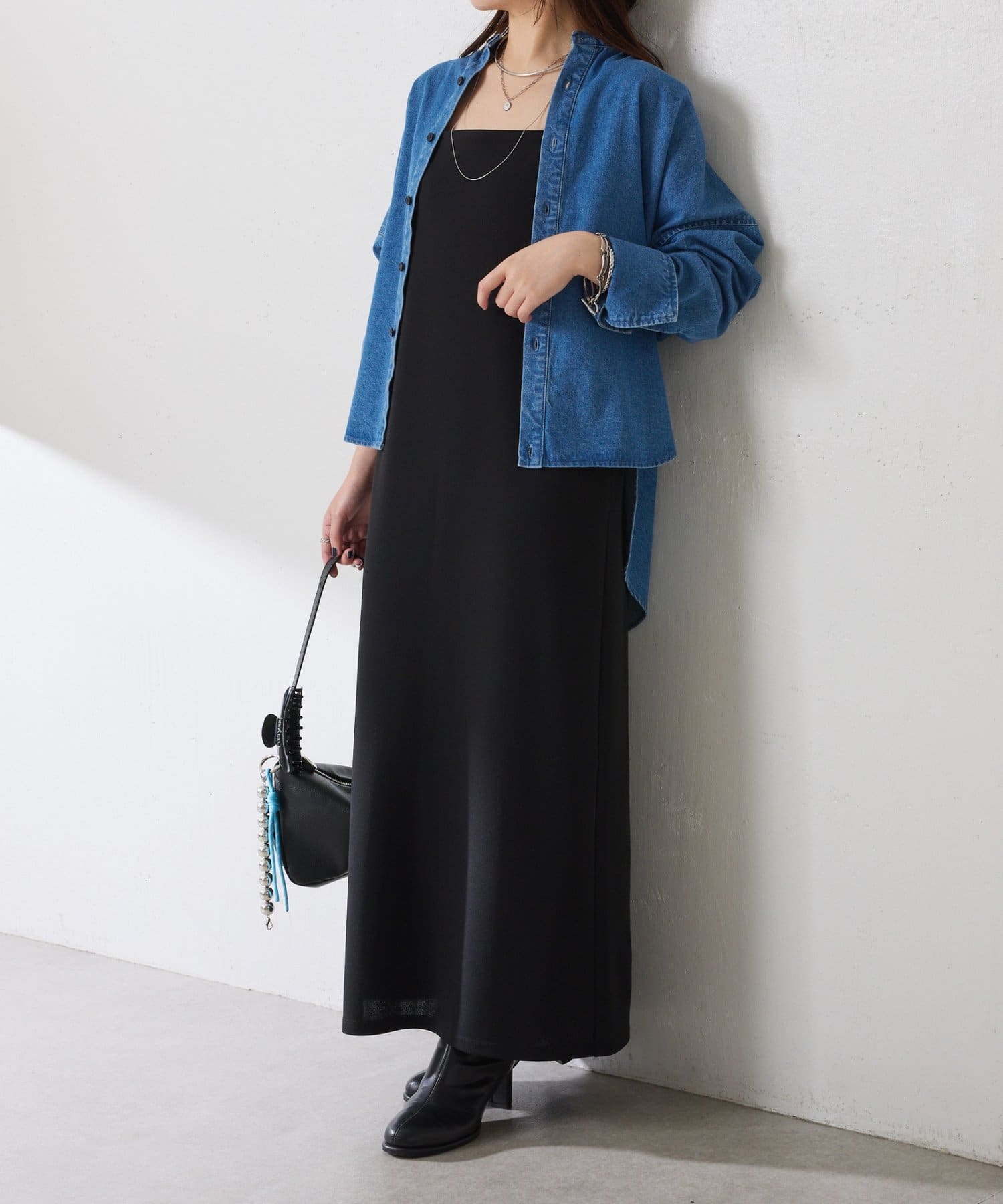 COLLAGE GALLARDAGALANTE(コラージュ ガリャルダガランテ) 【WEB限定/ロングシーズン着れる】ジョーゼットキャミワンピース