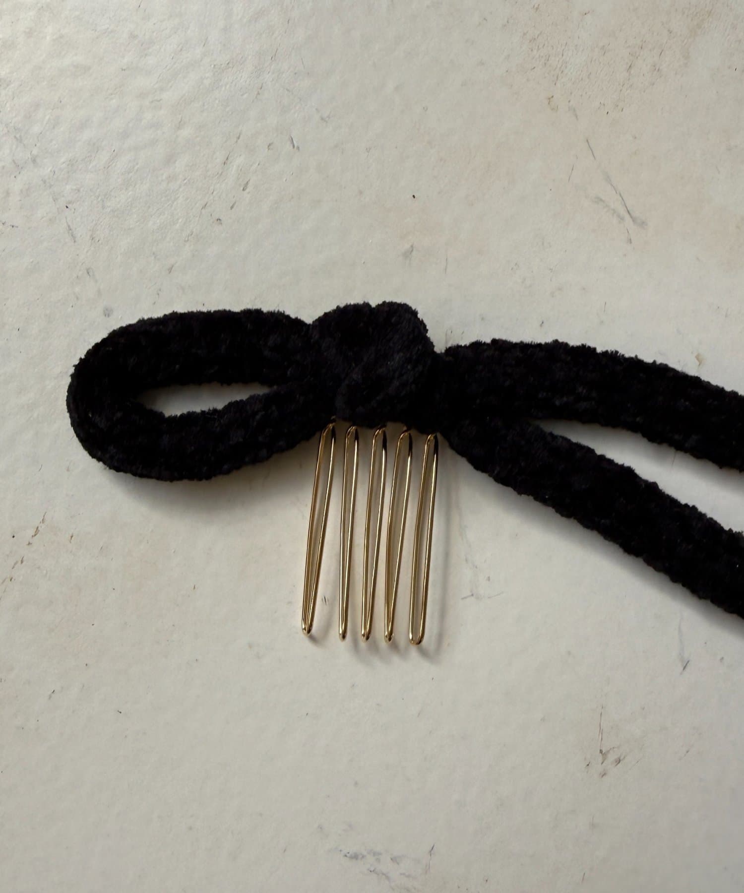 Chez toi(シェトワ) ベロアサイド結びヘアアクセ