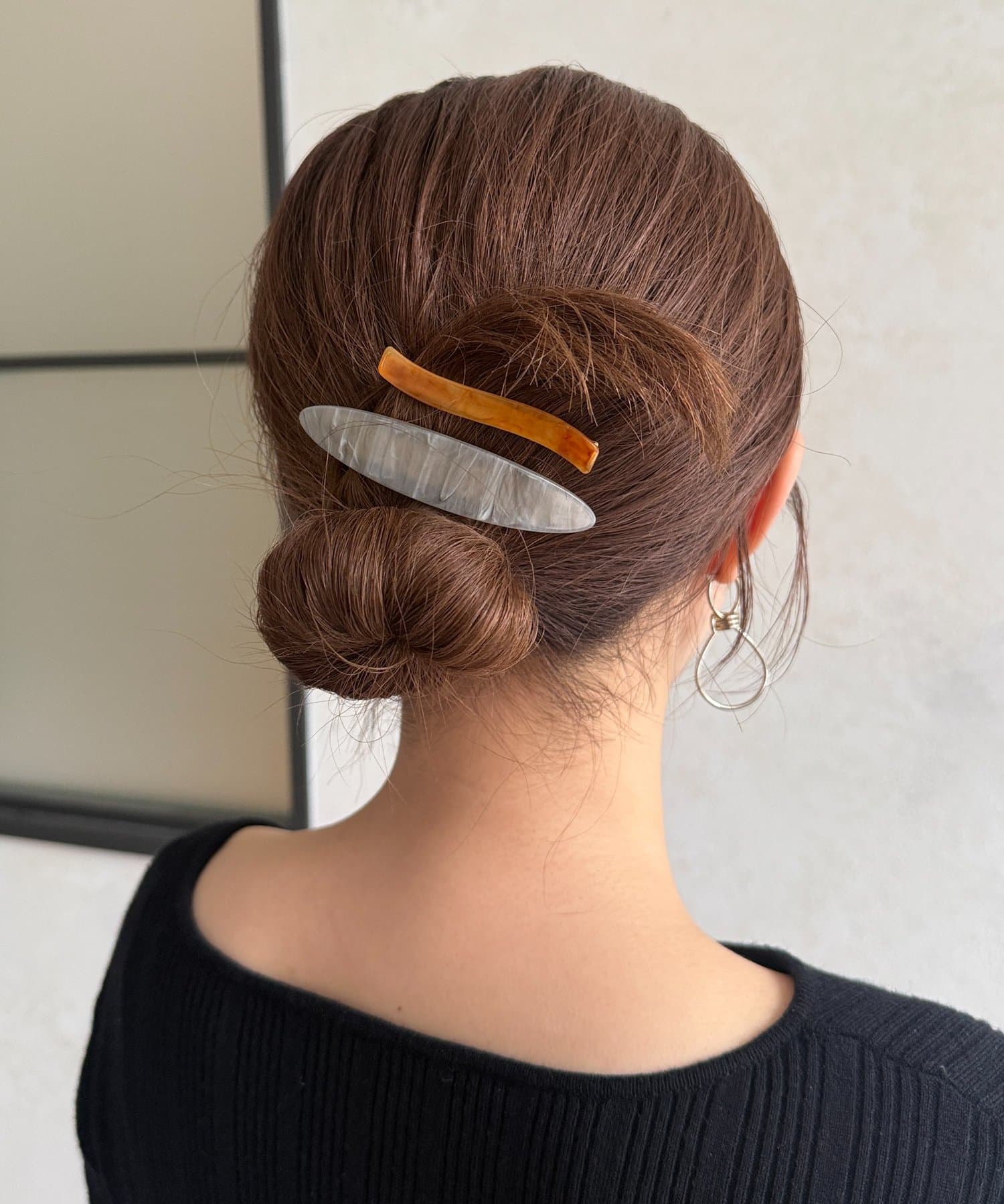 Chez toi(シェトワ) 細長円形バレッタ