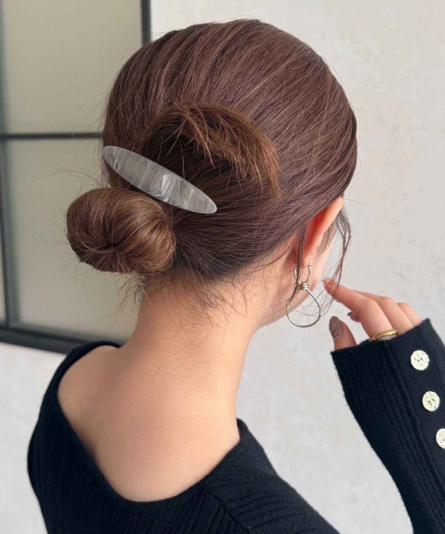 Chez toi(シェトワ) 細長円形バレッタ