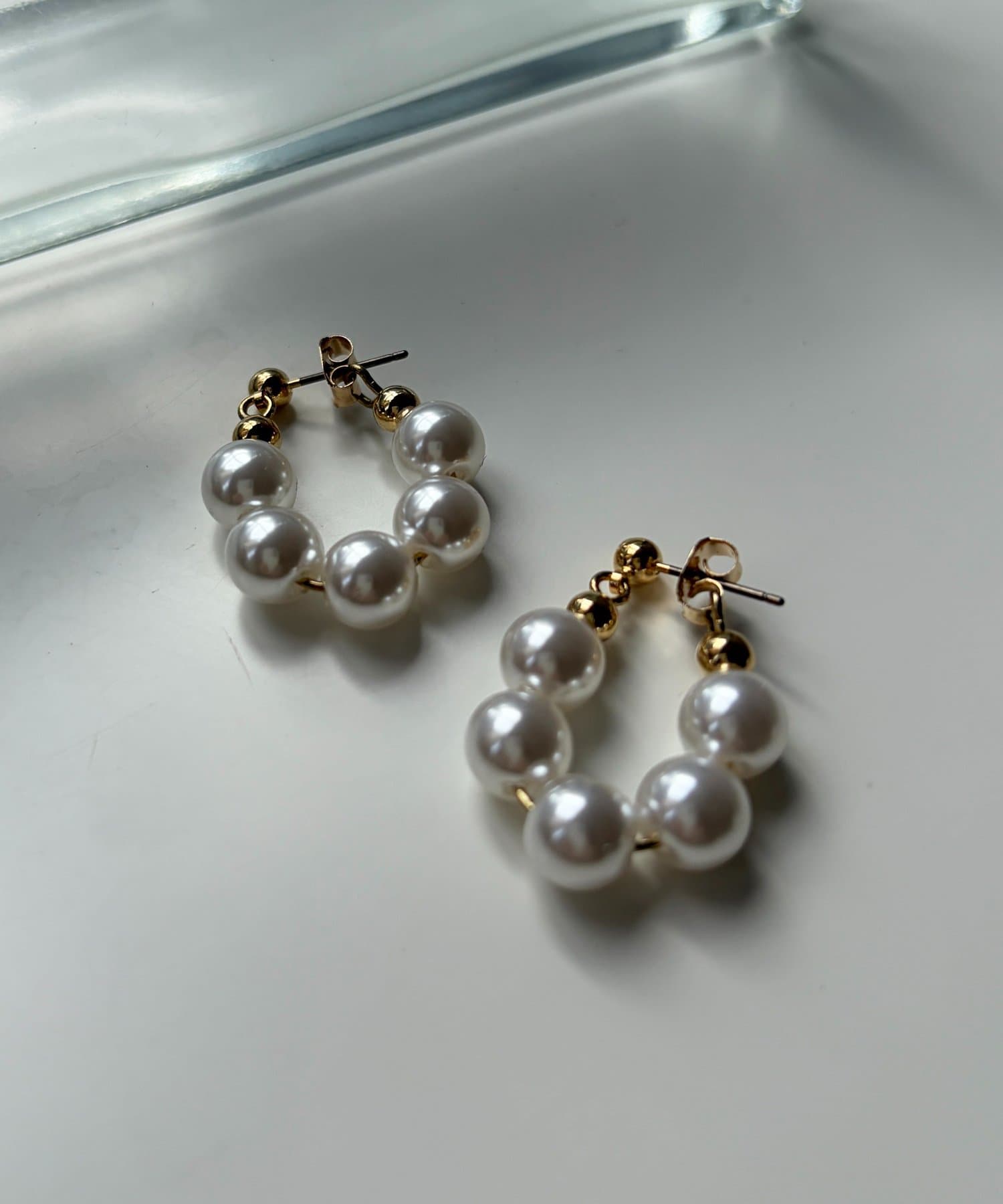 Chez toi(シェトワ) フープ小パールピアス