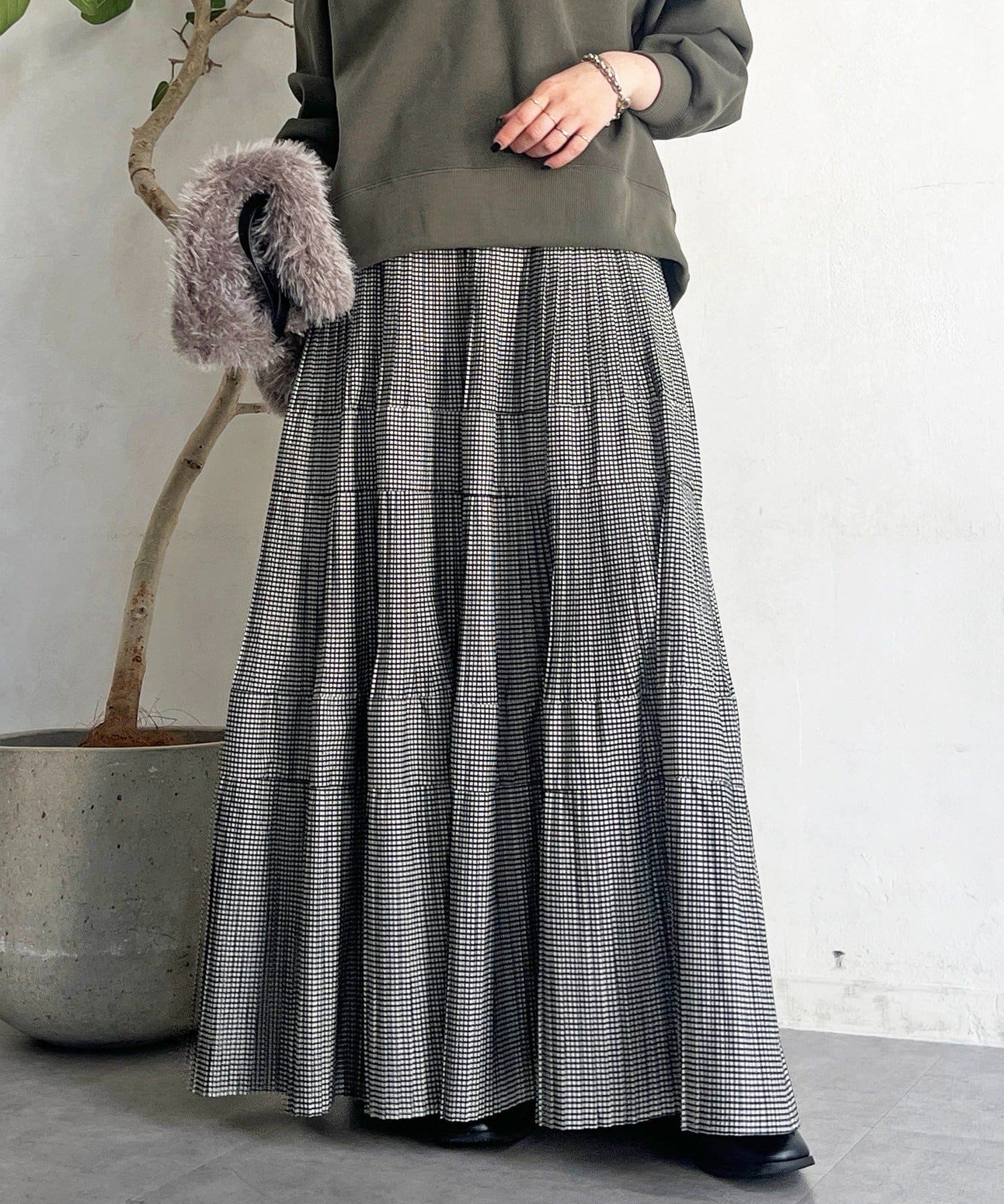 Croisiere(クロジエール) プリーツティアードスカート