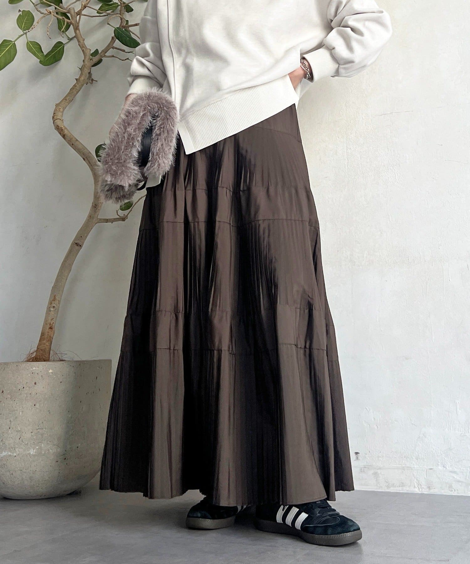 Croisiere(クロジエール) プリーツティアードスカート