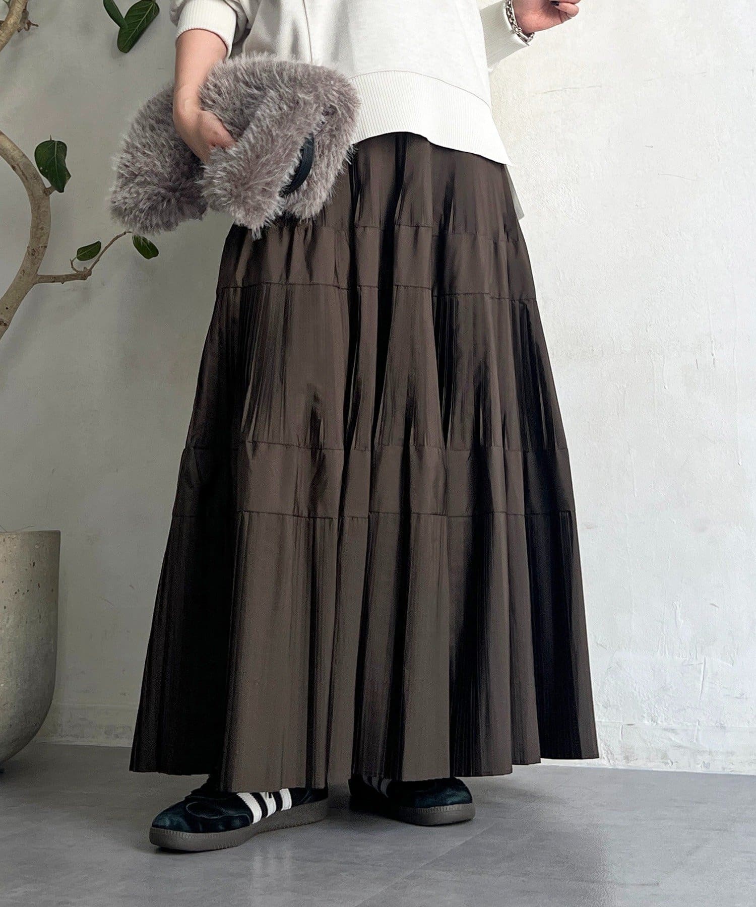 Croisiere(クロジエール) プリーツティアードスカート